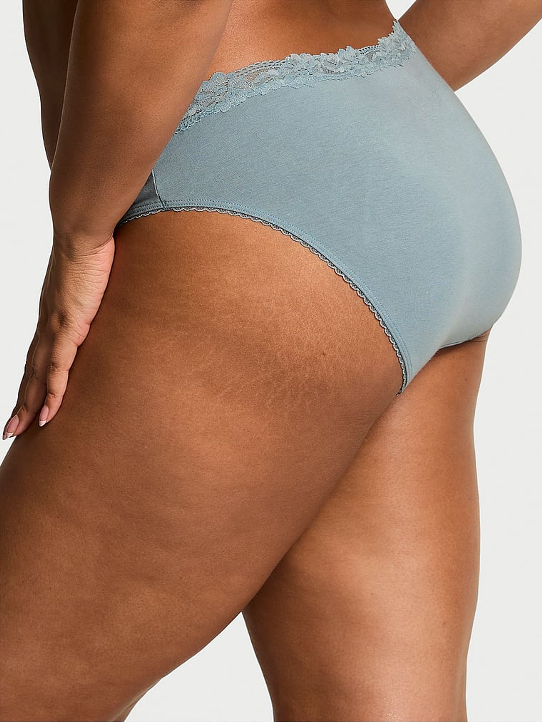 Jupiter Blue Bikini Lace Waist Knickers - Image 2 of 3