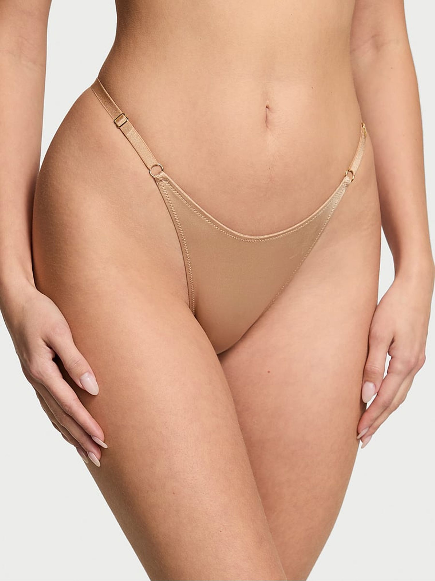 Praline Nude Brazilian Knickers - Image 1 of 4
