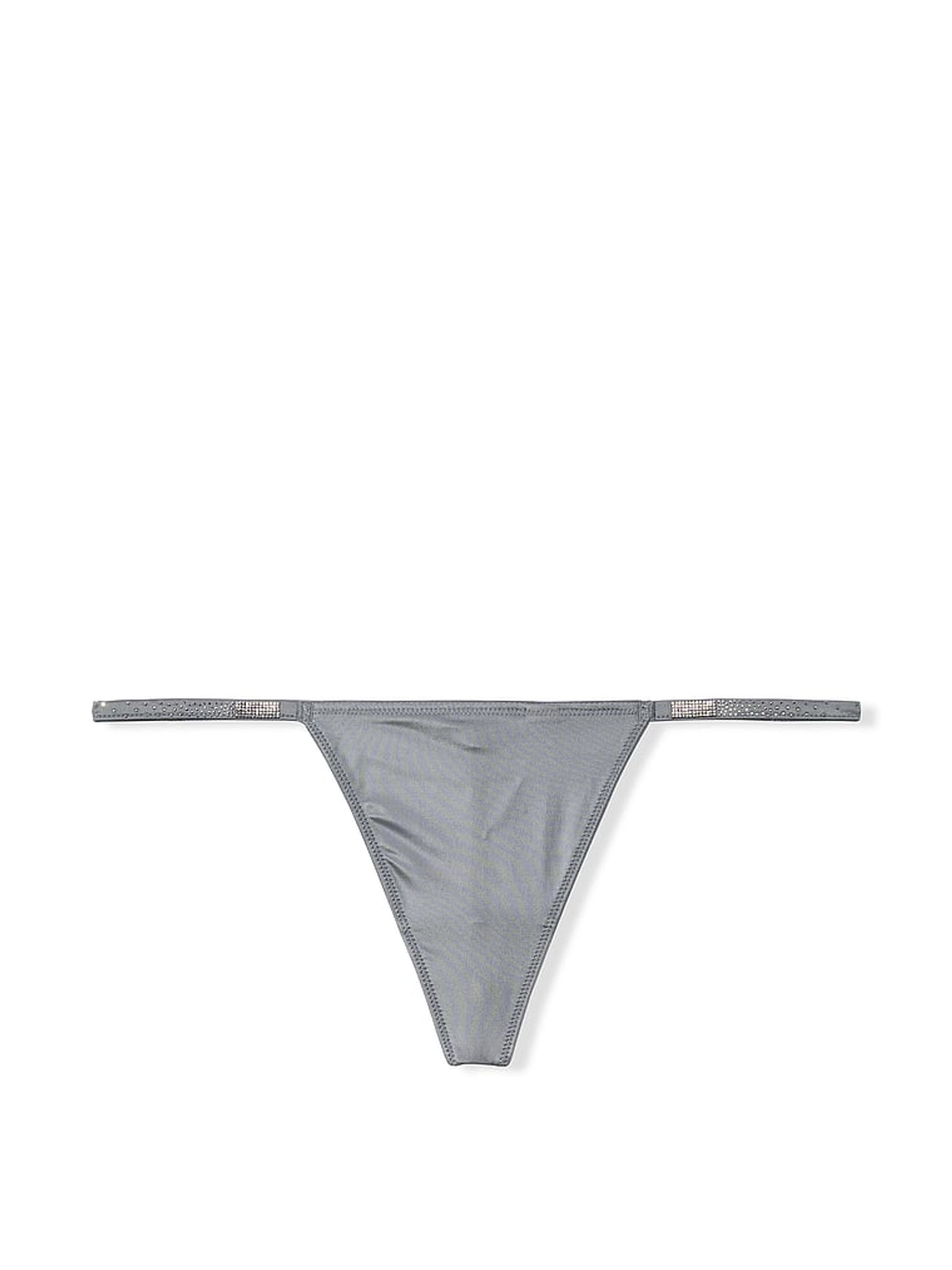 Asteroid Grey G String Scattered Shine Strap Knickers - Image 3 of 3