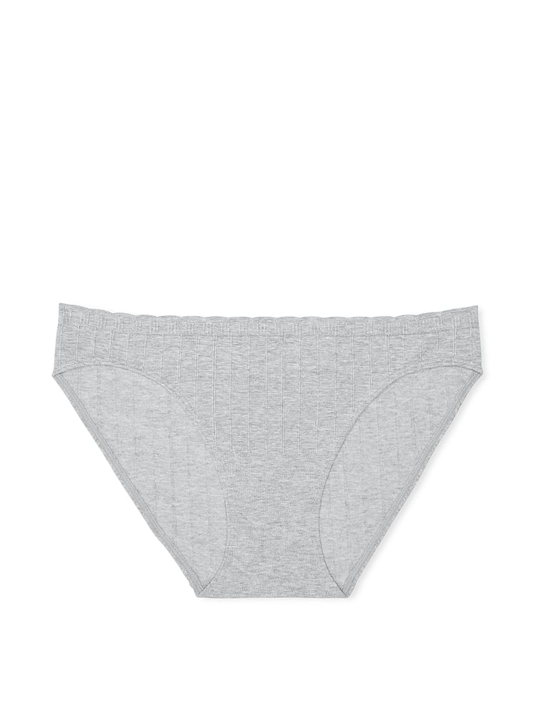 Grey Heather Bikini Ribbed Knickers - Image 3 of 3