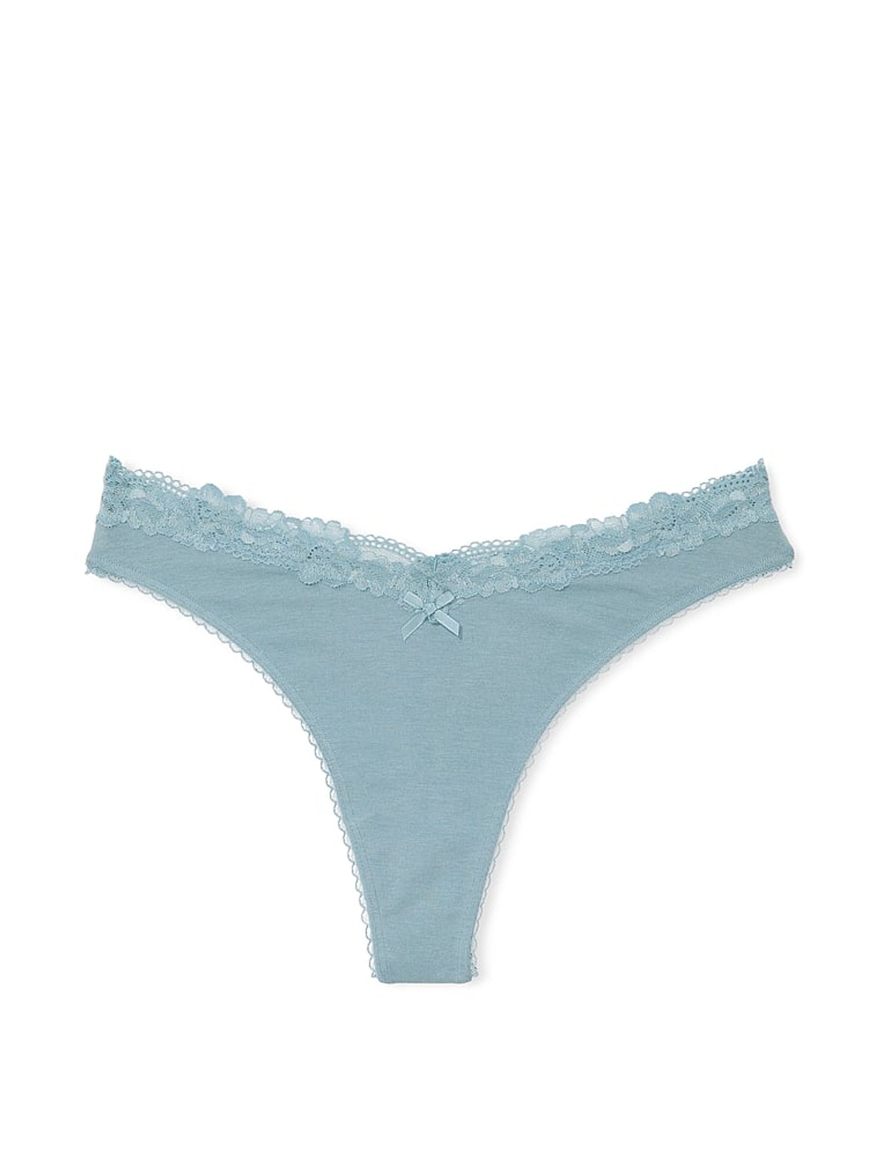 Jupiter Blue Thong Lace Waist Knickers - Image 3 of 3