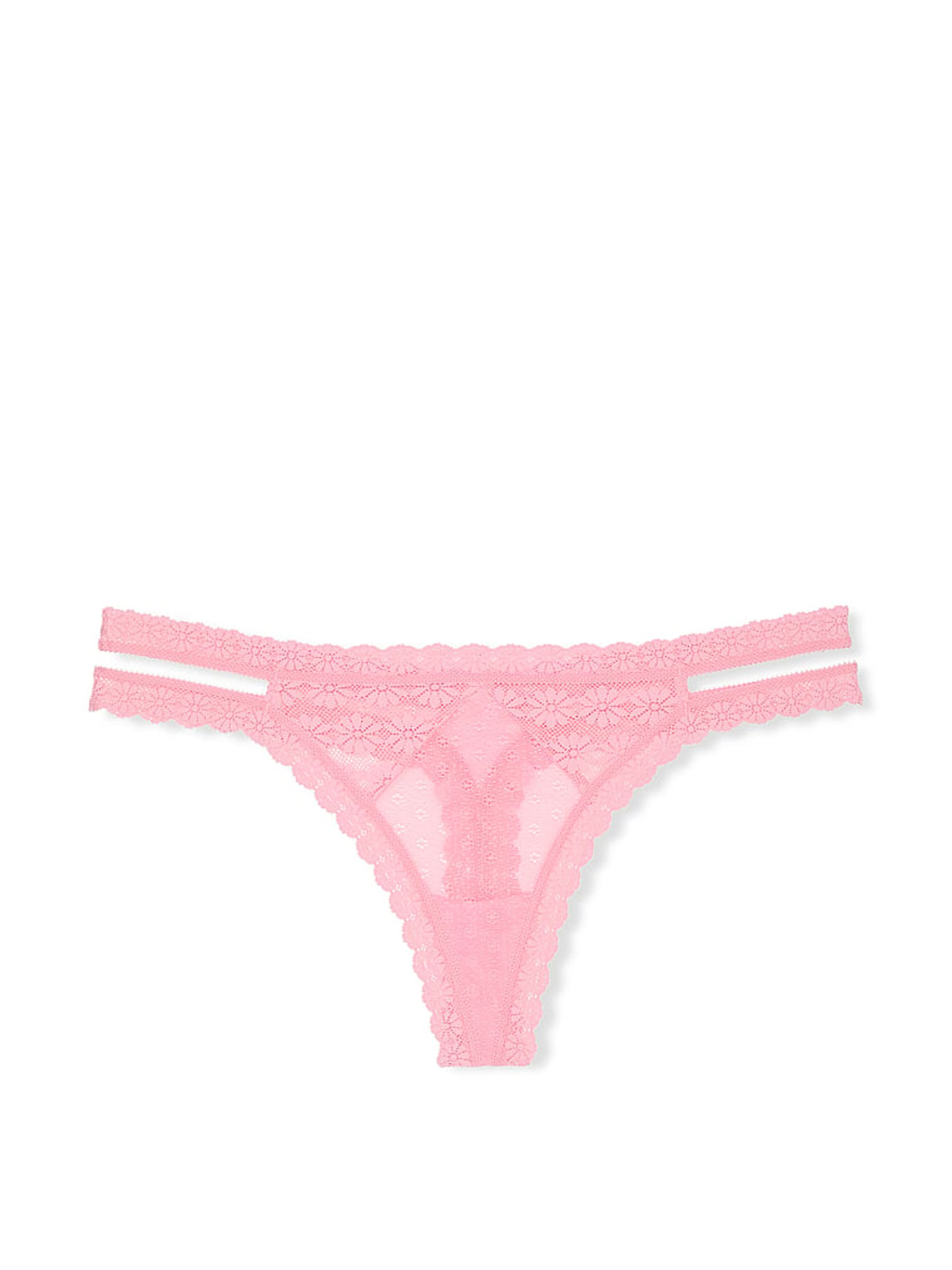 Pink Hope Double Strap Thong Knickers - Image 3 of 3