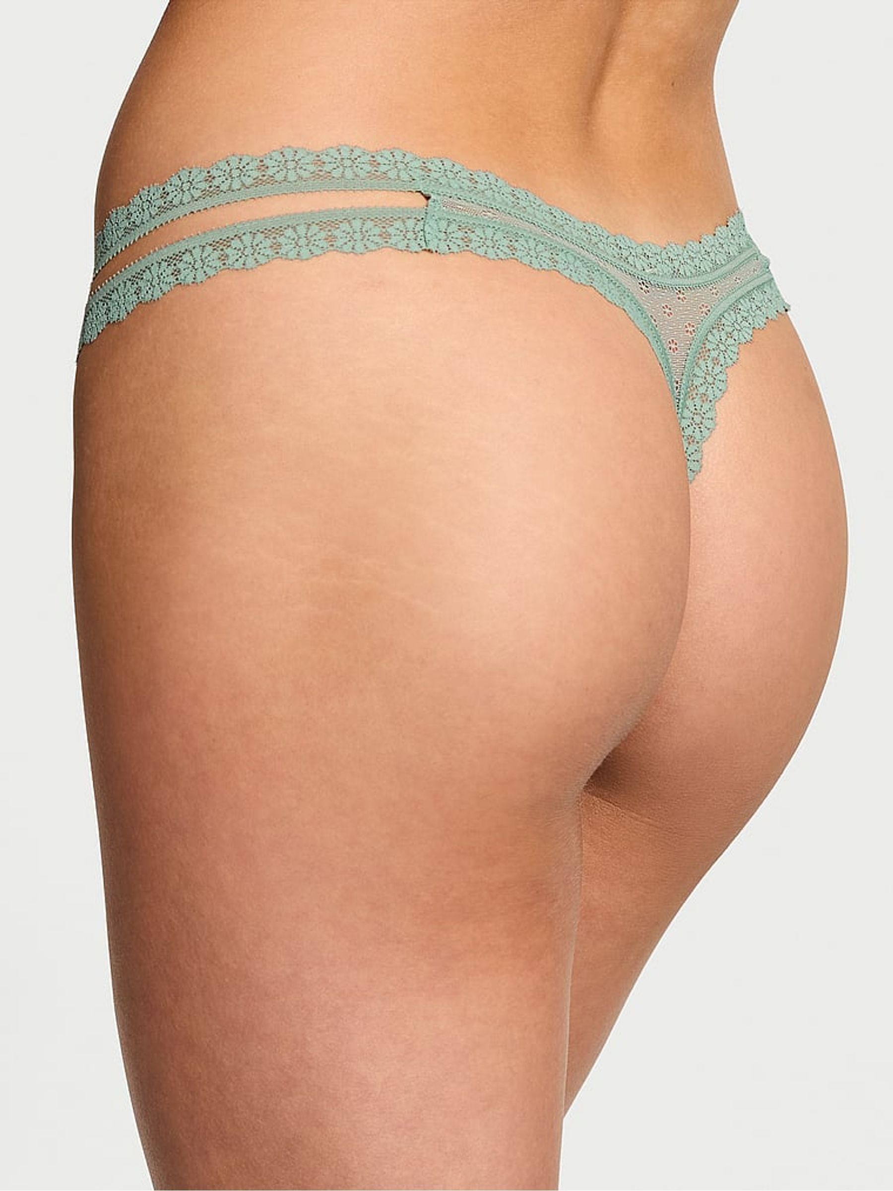 Seasalt Green Double Strap Thong Knickers - Image 2 of 3