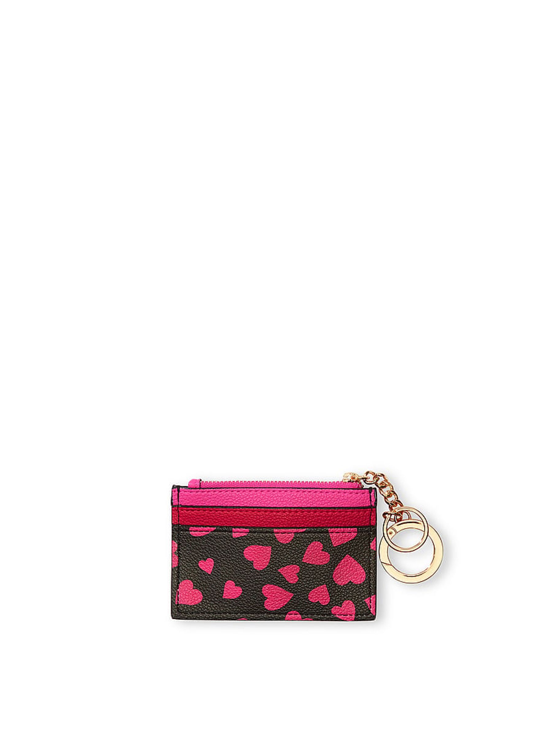Pink Hearts Card Holder Keyring - Image 2 of 2
