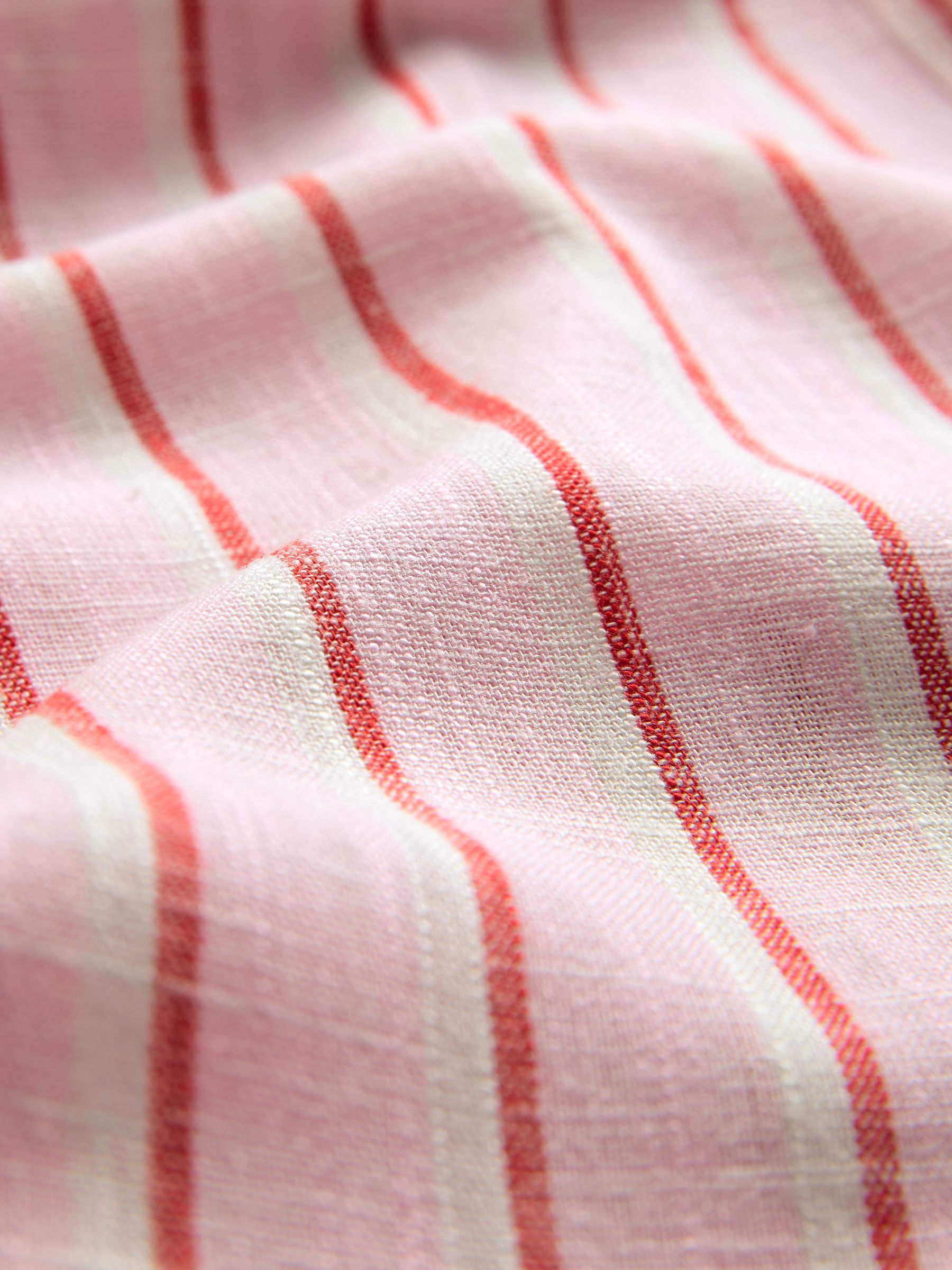 Navy/White/Pink Stripe Pull On Wide Leg Trousers 3 Pack With Linen - Image 12 of 12