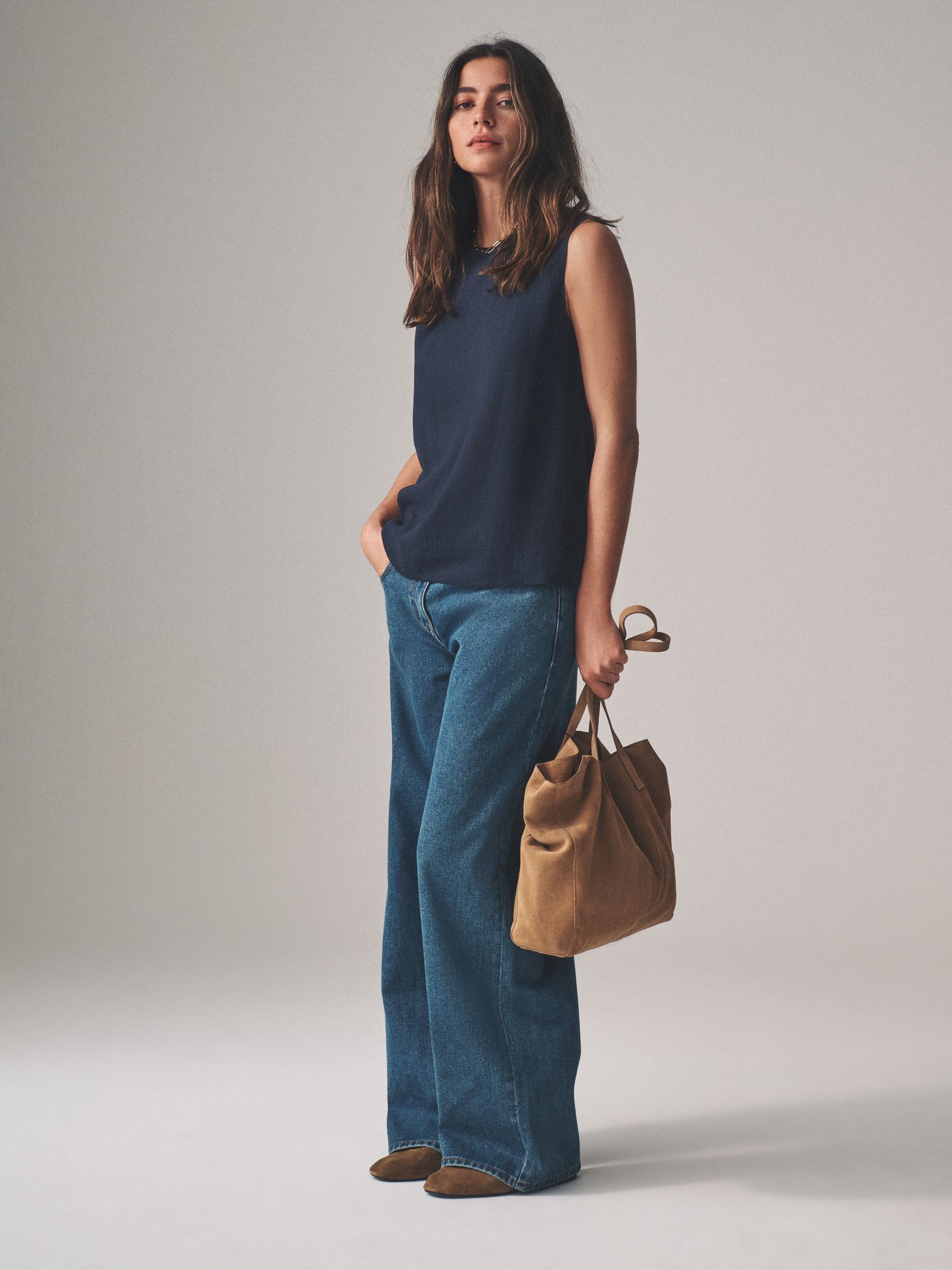 Navy/White/Pink Stripe Swing Tops 3 Pack with Linen - Image 3 of 9