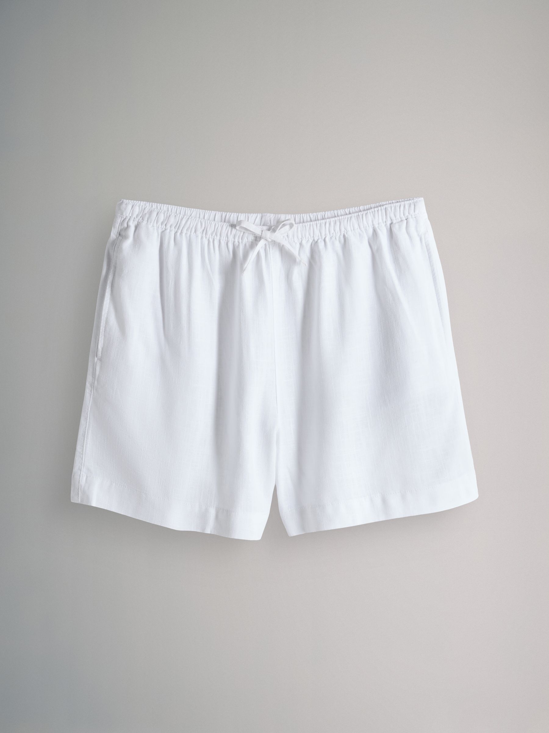 Navy/White/Pink Stripe 3 Pack Pull On Shorts with Linen - Image 6 of 10