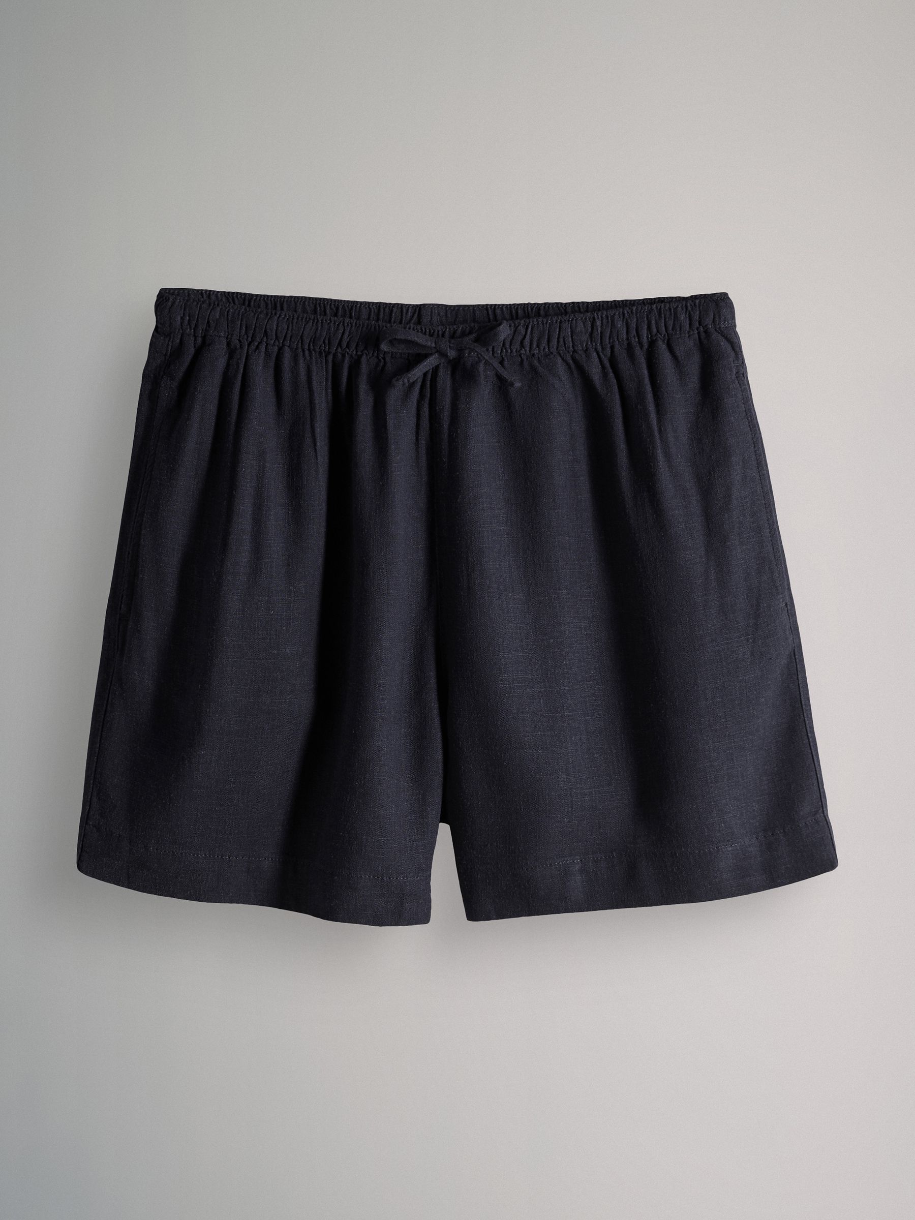 Navy/White/Pink Stripe 3 Pack Pull On Shorts with Linen - Image 8 of 10