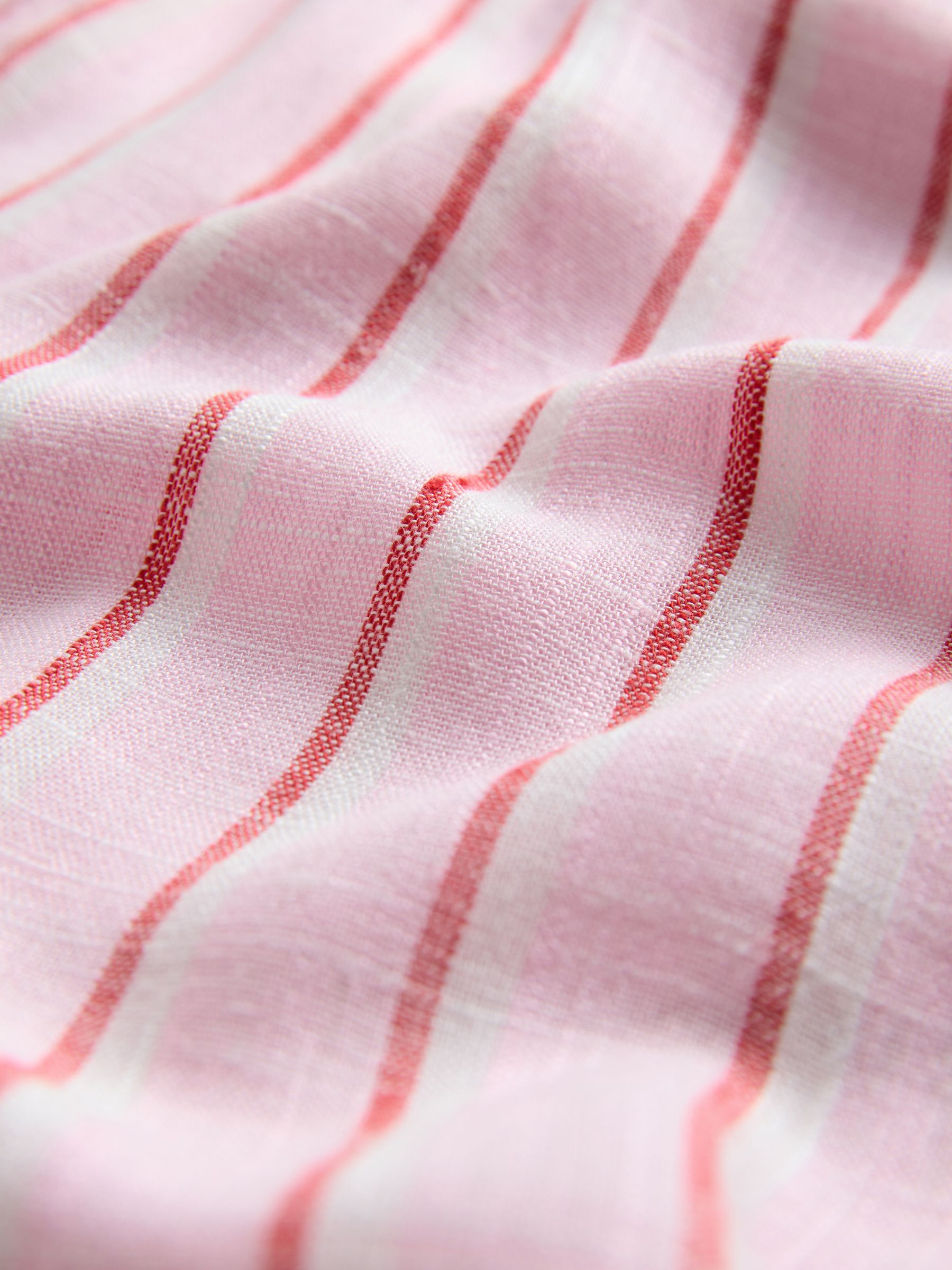 Navy/White/Pink Stripe 3 Pack Pull On Shorts with Linen - Image 9 of 10