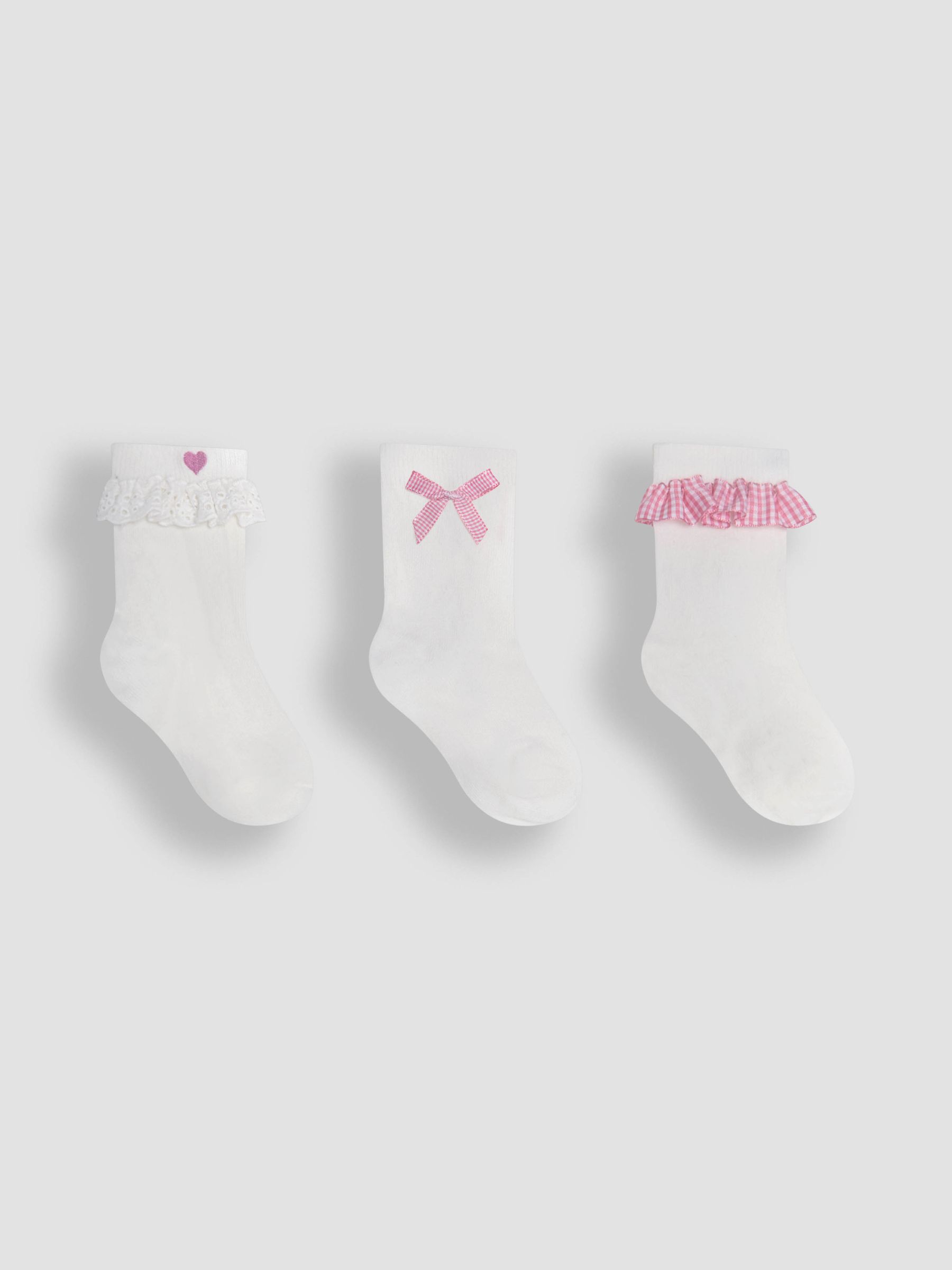 Pink Frilly Socks 3 Pack - Image 1 of 5