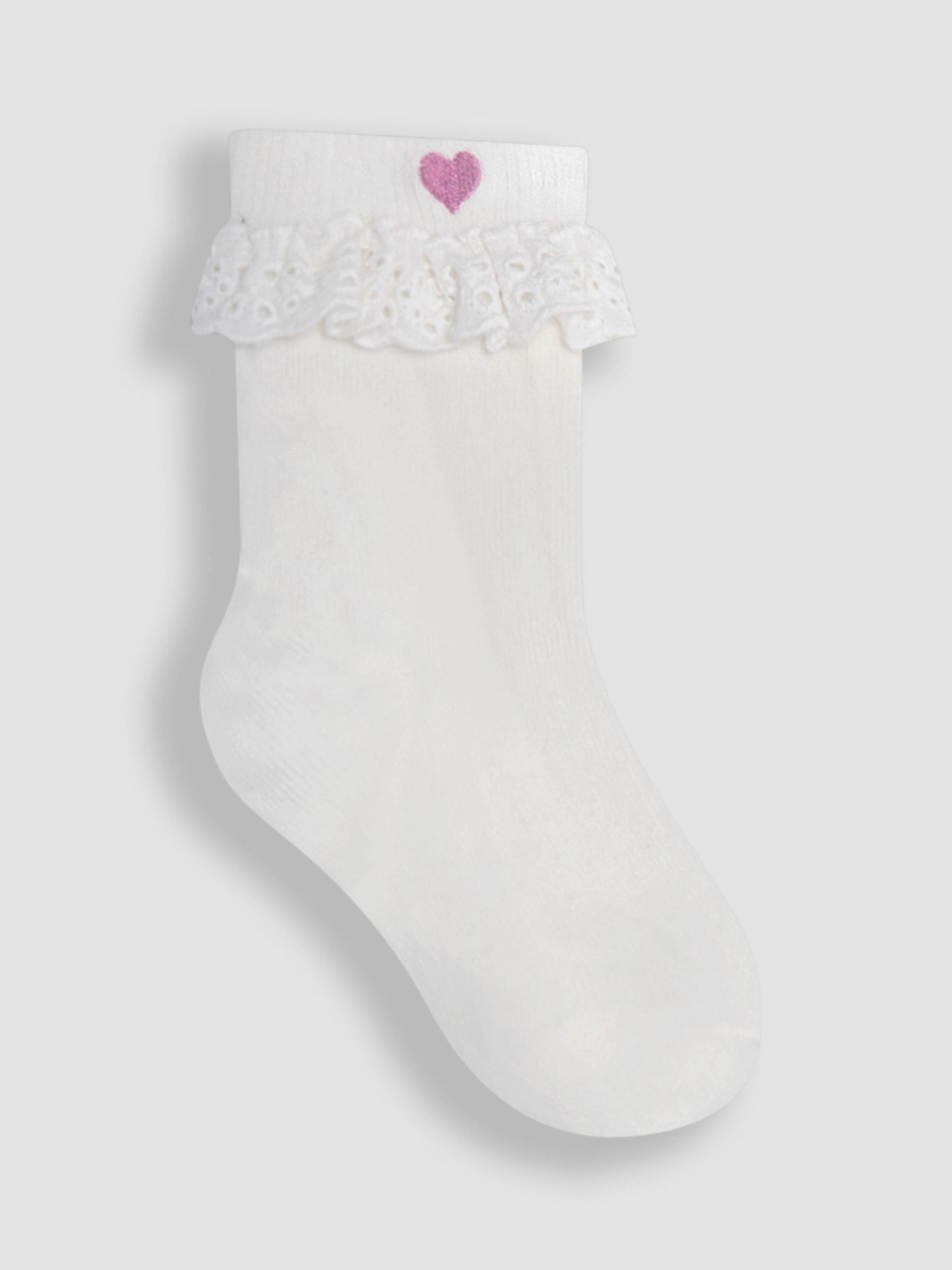 Pink Frilly Socks 3 Pack - Image 2 of 5