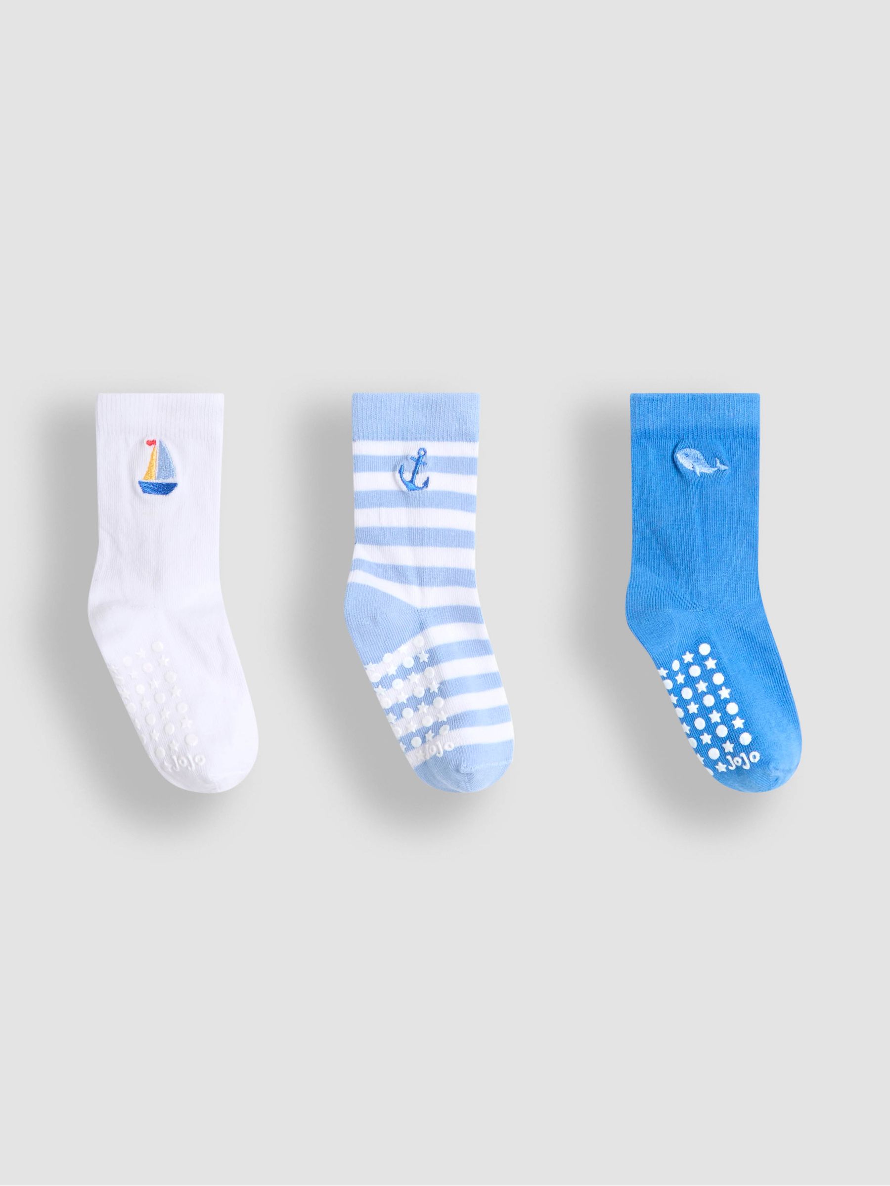 White Embroidered Socks 3 Pack - Image 1 of 4