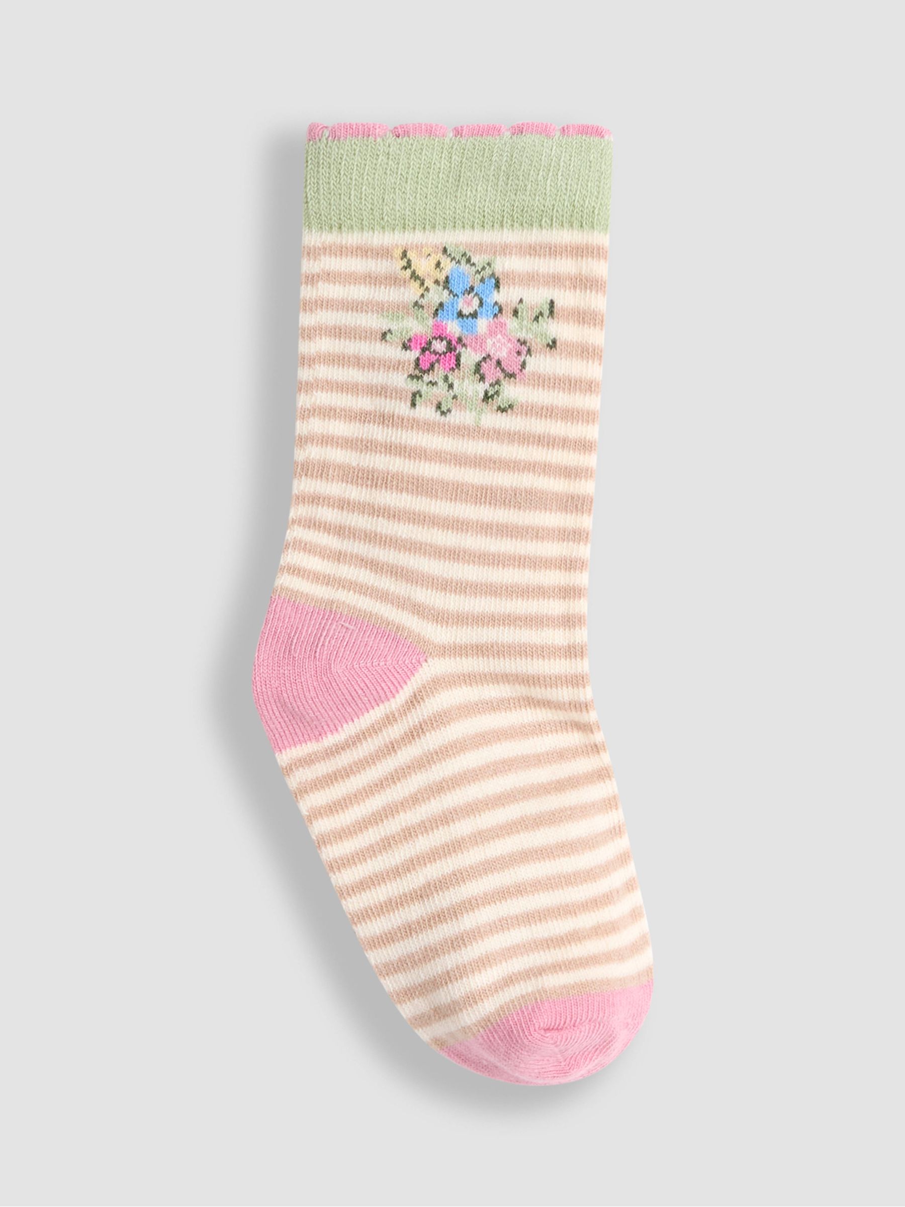 Pale Pink Printed Socks 3 Pack - Image 3 of 4
