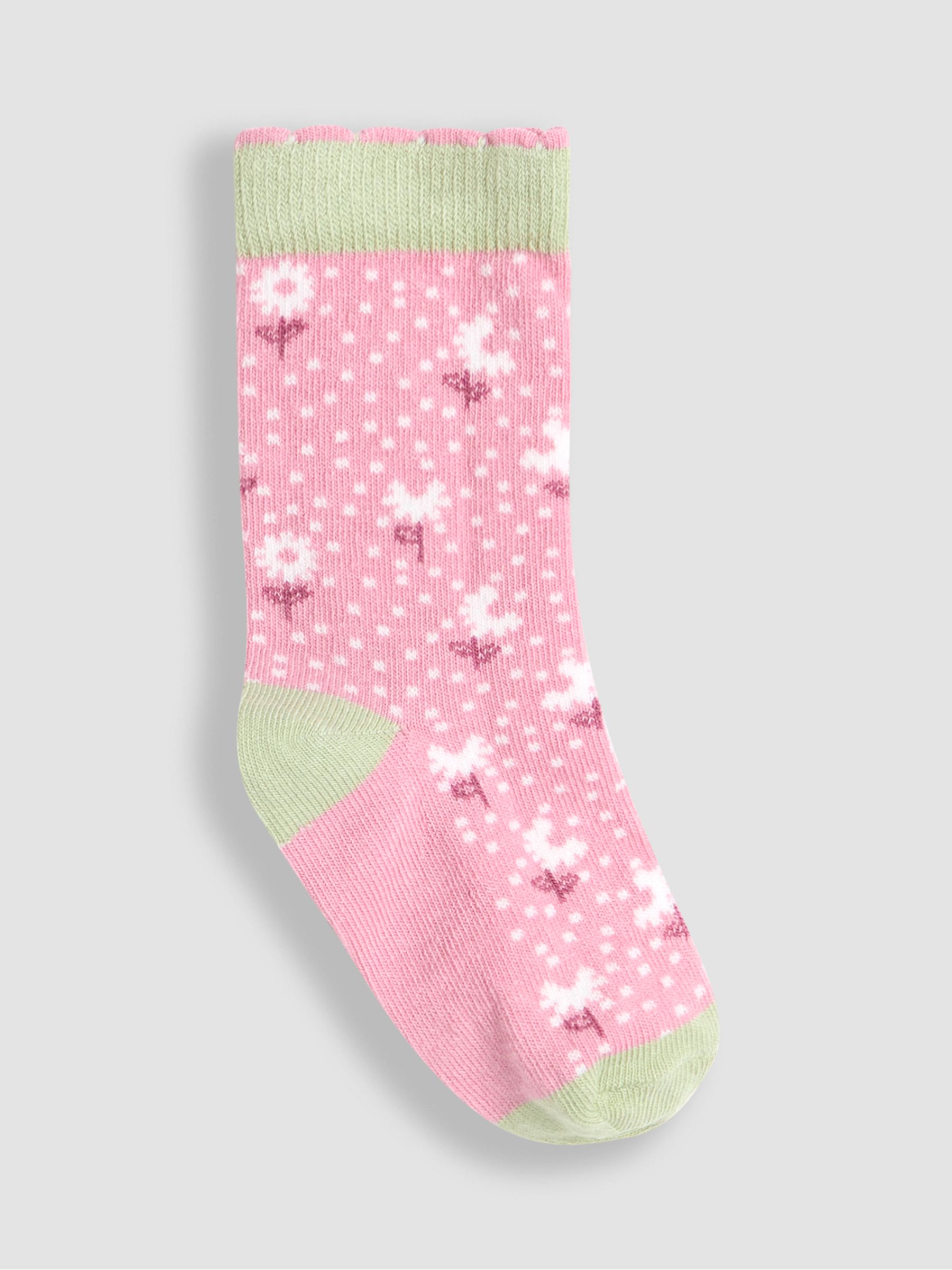 Pale Pink Printed Socks 3 Pack - Image 4 of 4