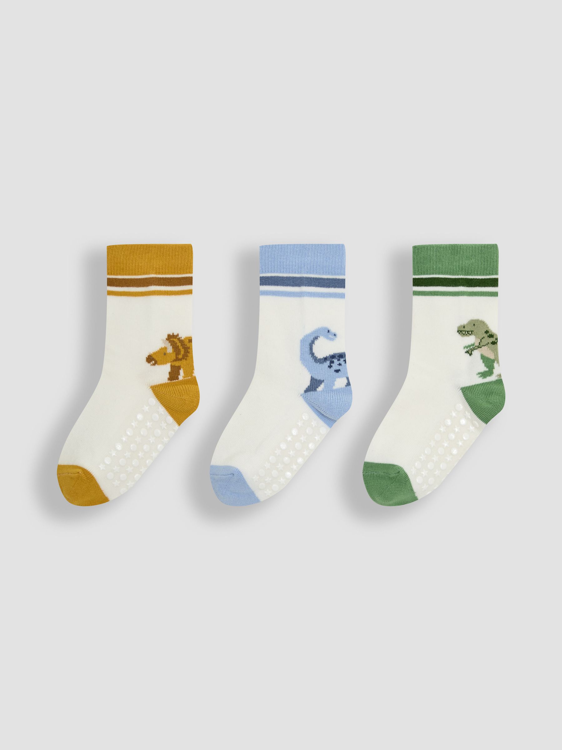 Ecru Cream 3-Pack Printed Socks - Image 3 of 6
