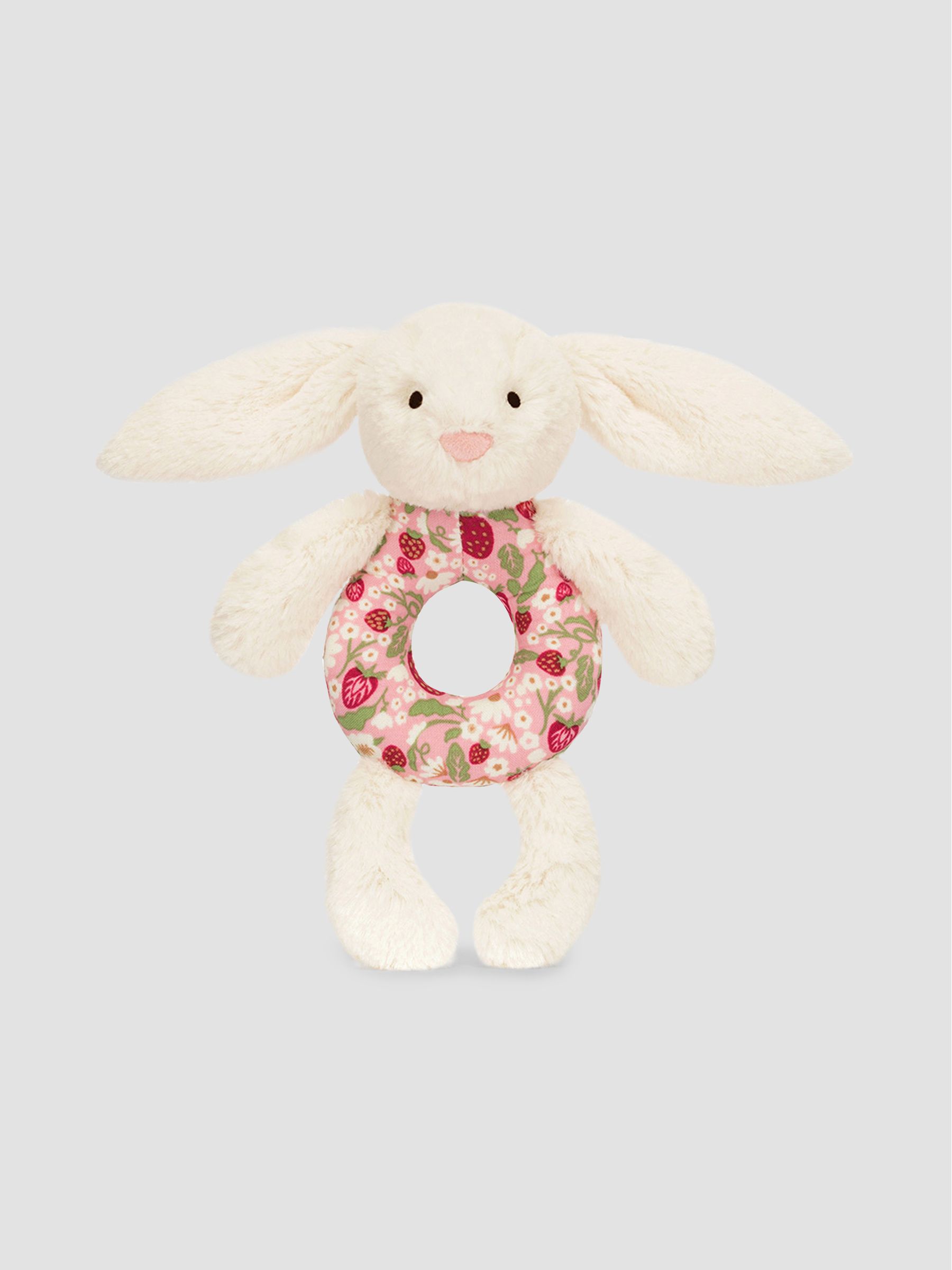 Jellycat Blossom Cream Bunny 'Berry' Ring Rattle - Image 1 of 4