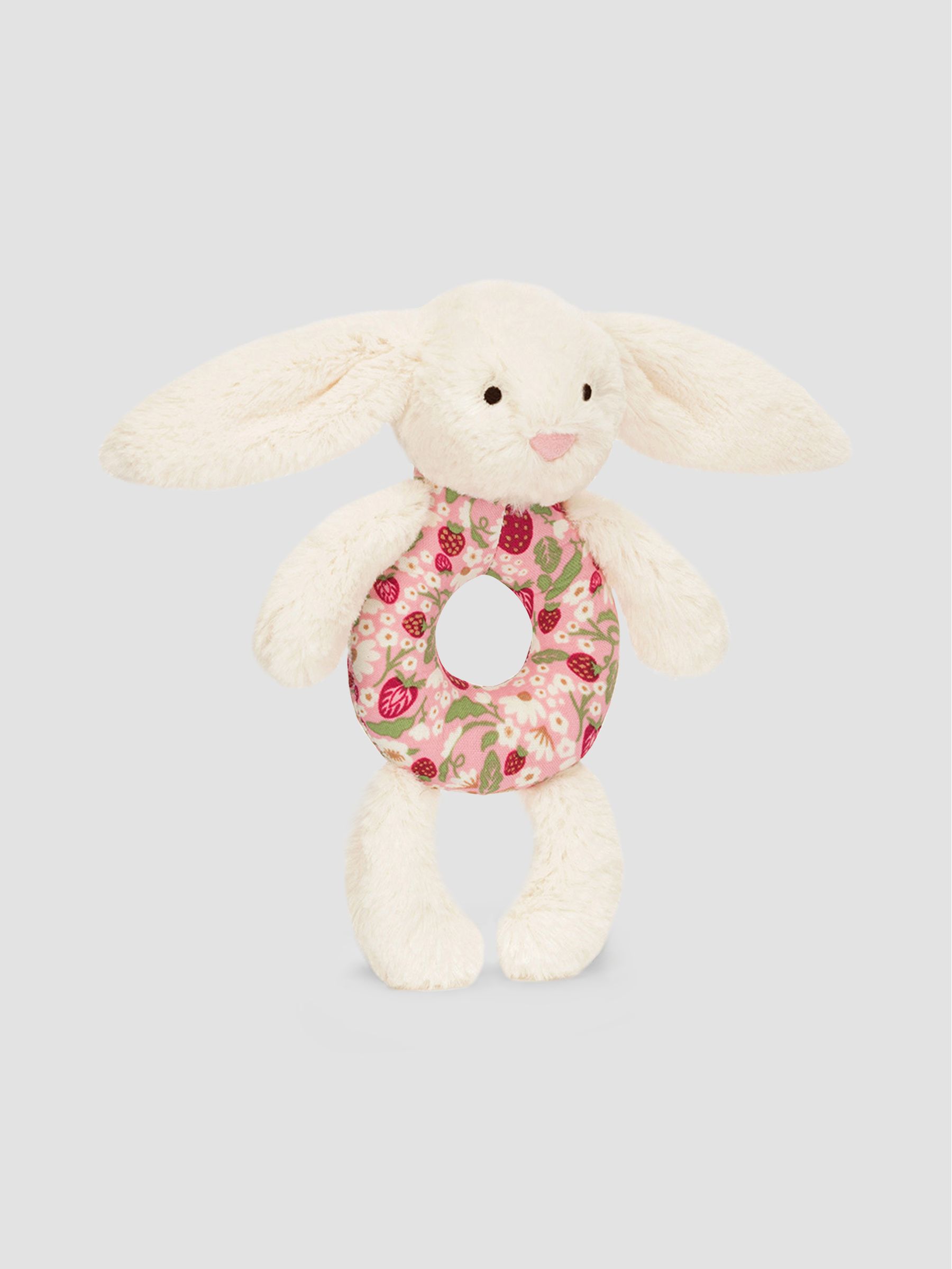 Jellycat Blossom Cream Bunny 'Berry' Ring Rattle - Image 2 of 4