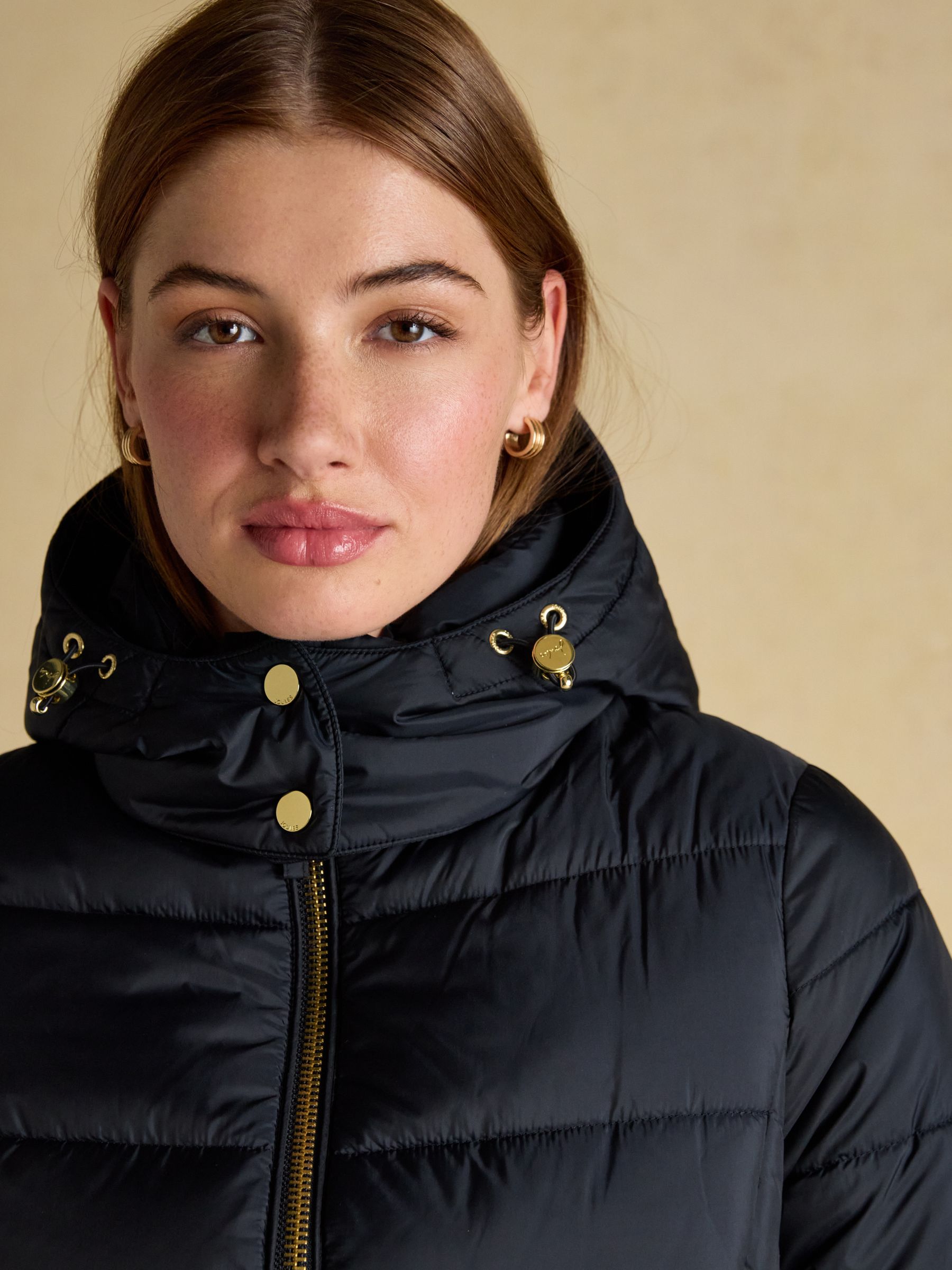 Hadlow Navy Showerproof Padded Coat with Hood - Image 5 of 11