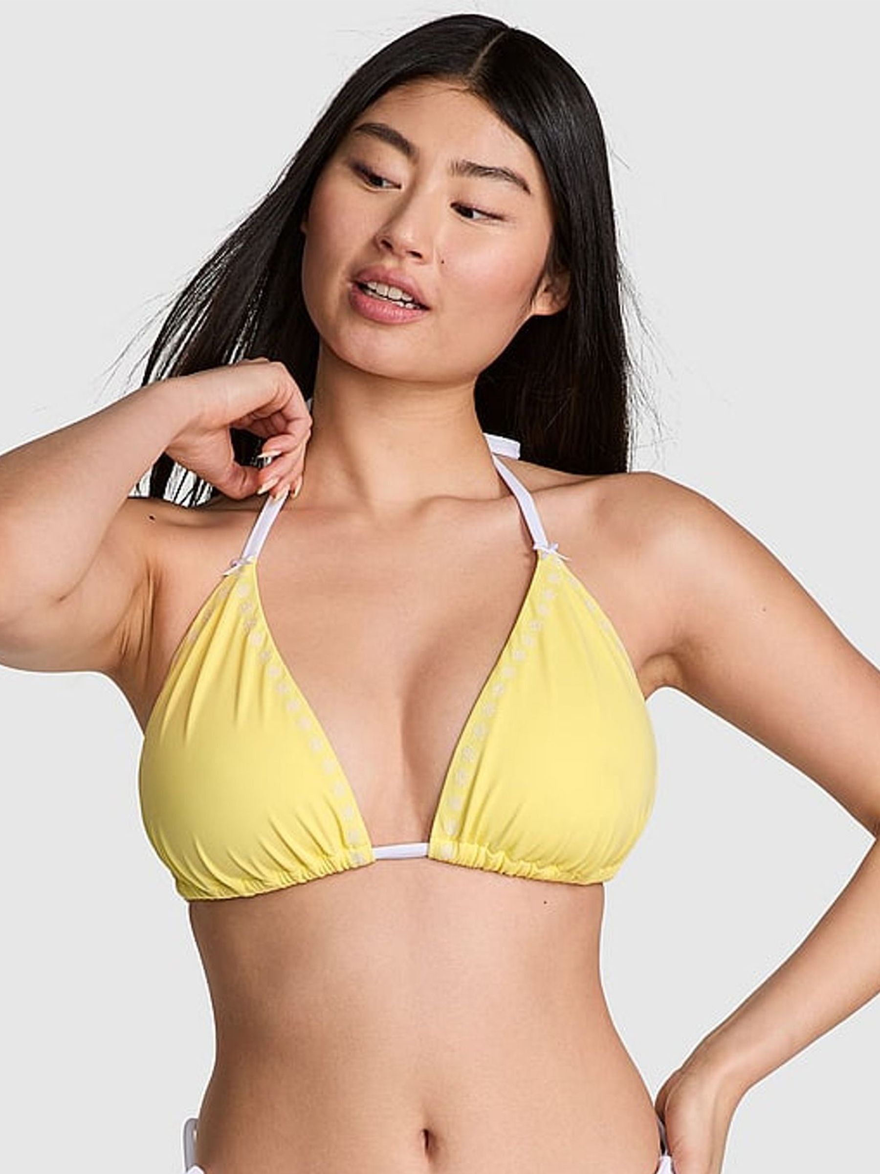 Popcorn Yellow Cape May Triangle Bikini Top - Image 1 of 4