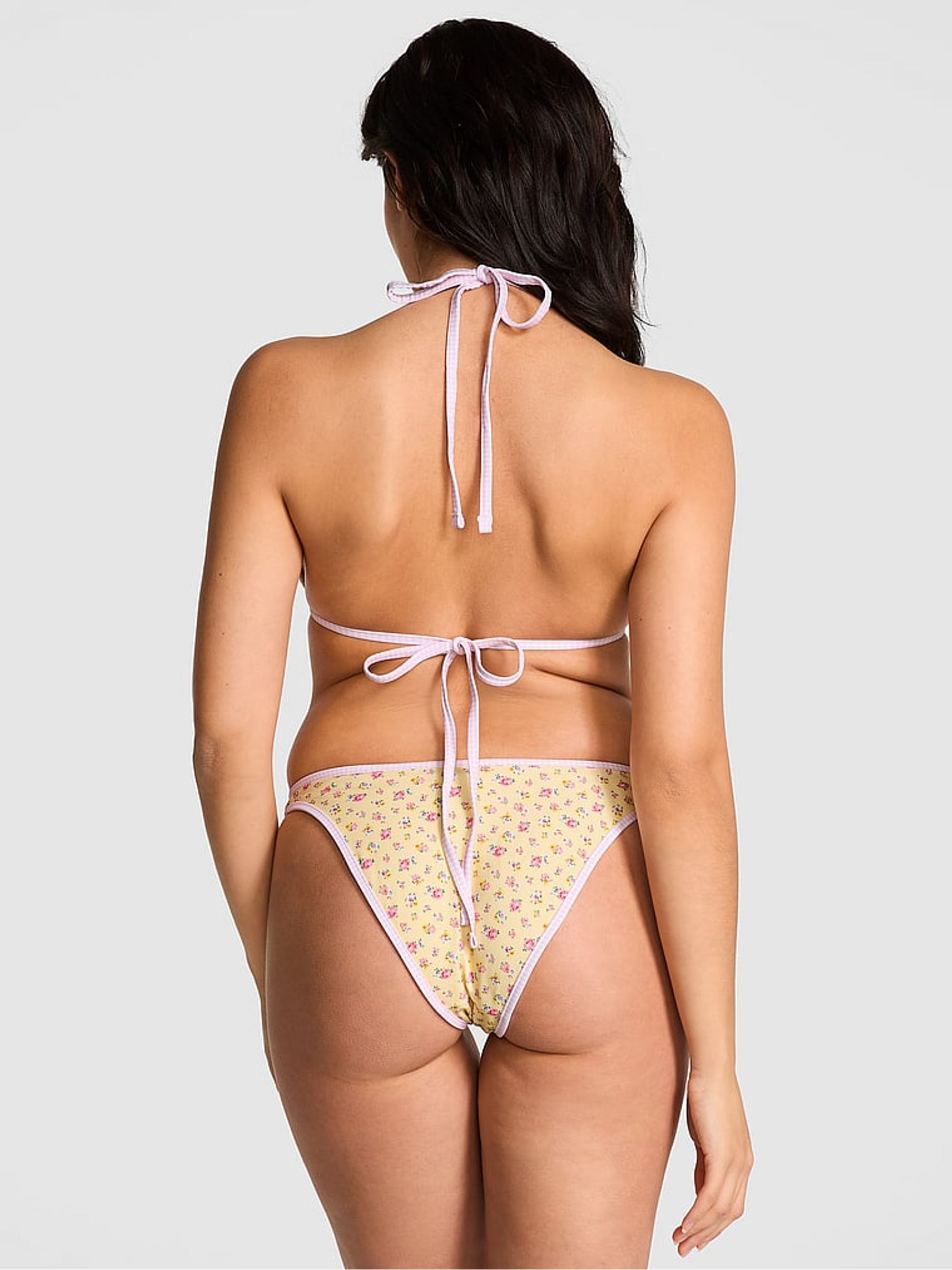 Yellow Floral Cape May Triangle Bikini Top - Image 2 of 4