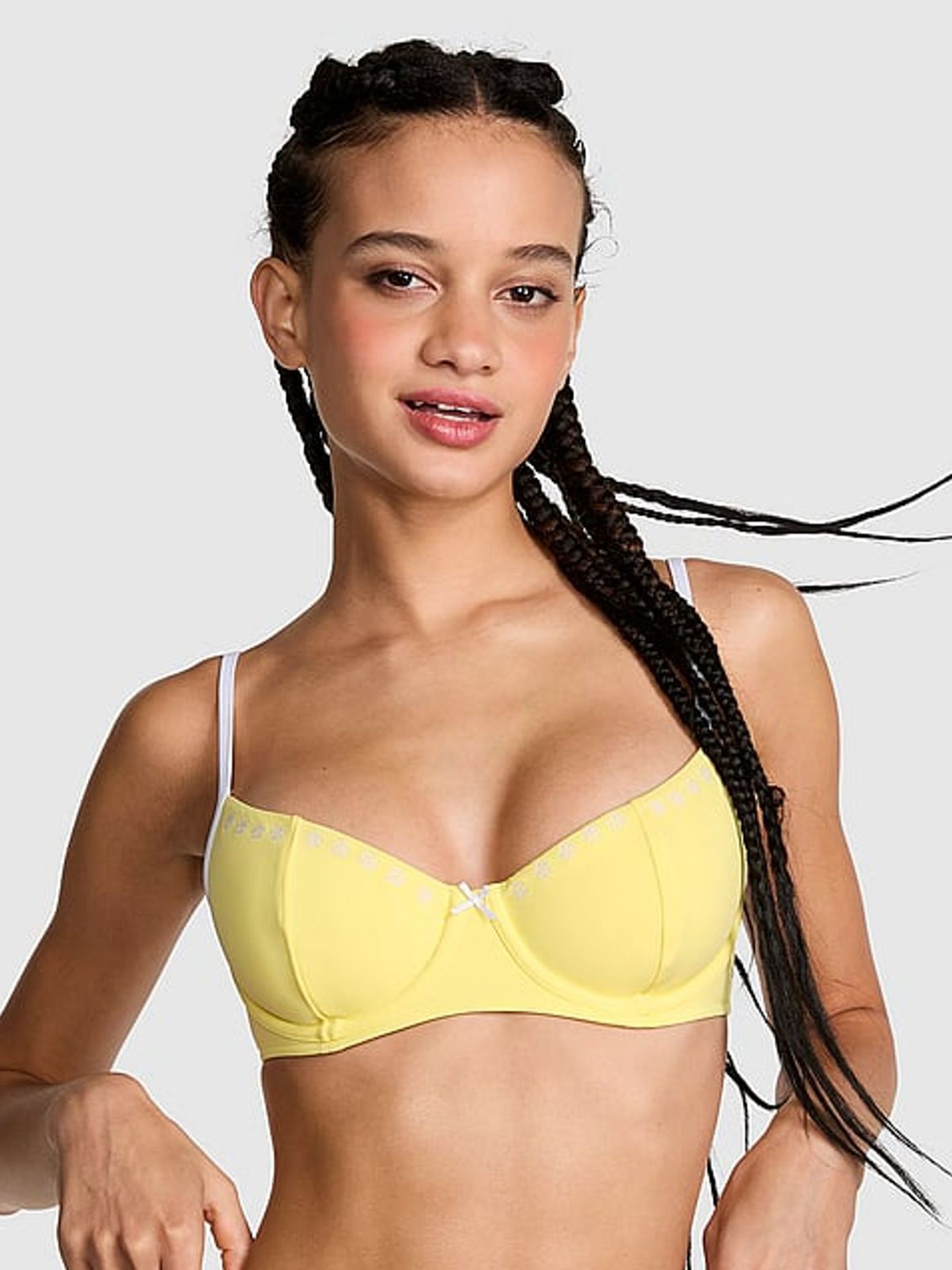 Popcorn Yellow Buttercup Bikini Top - Image 1 of 4