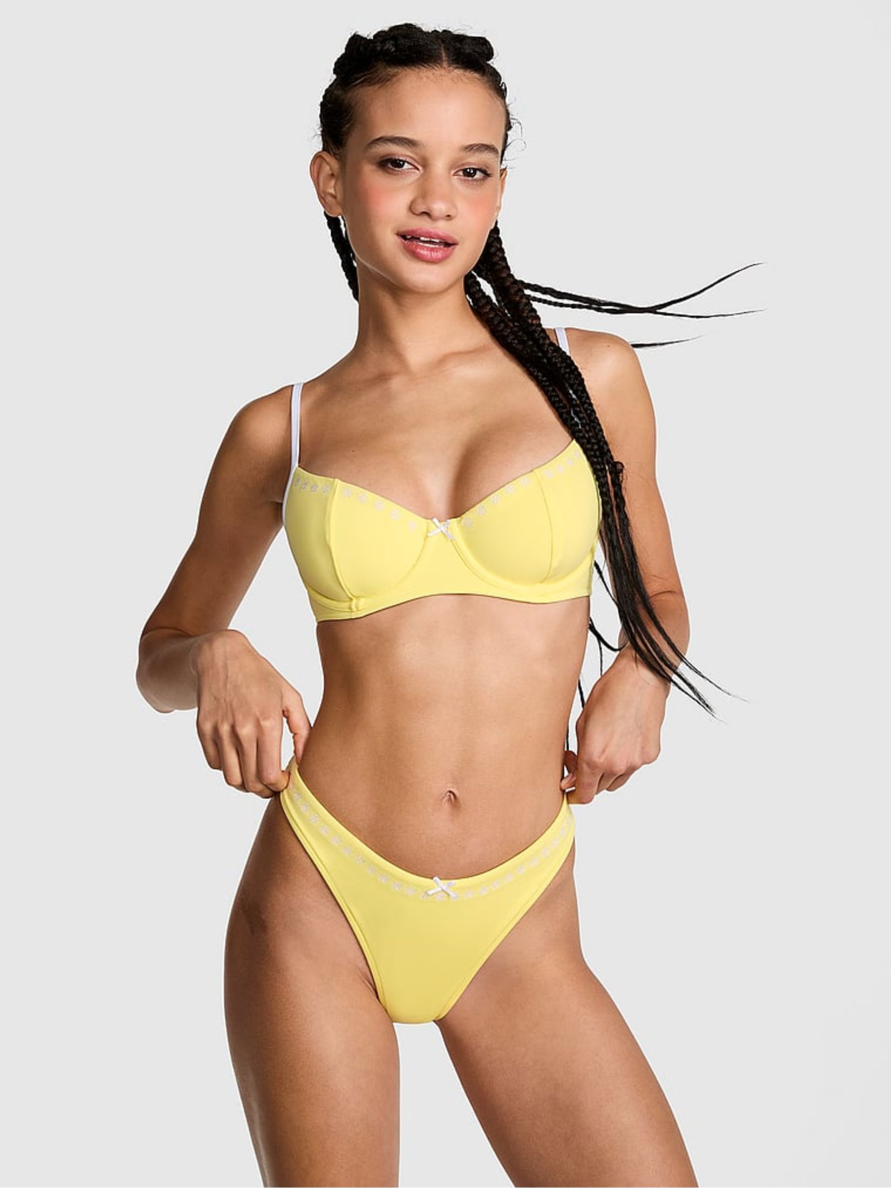 Popcorn Yellow Buttercup Bikini Top - Image 3 of 4