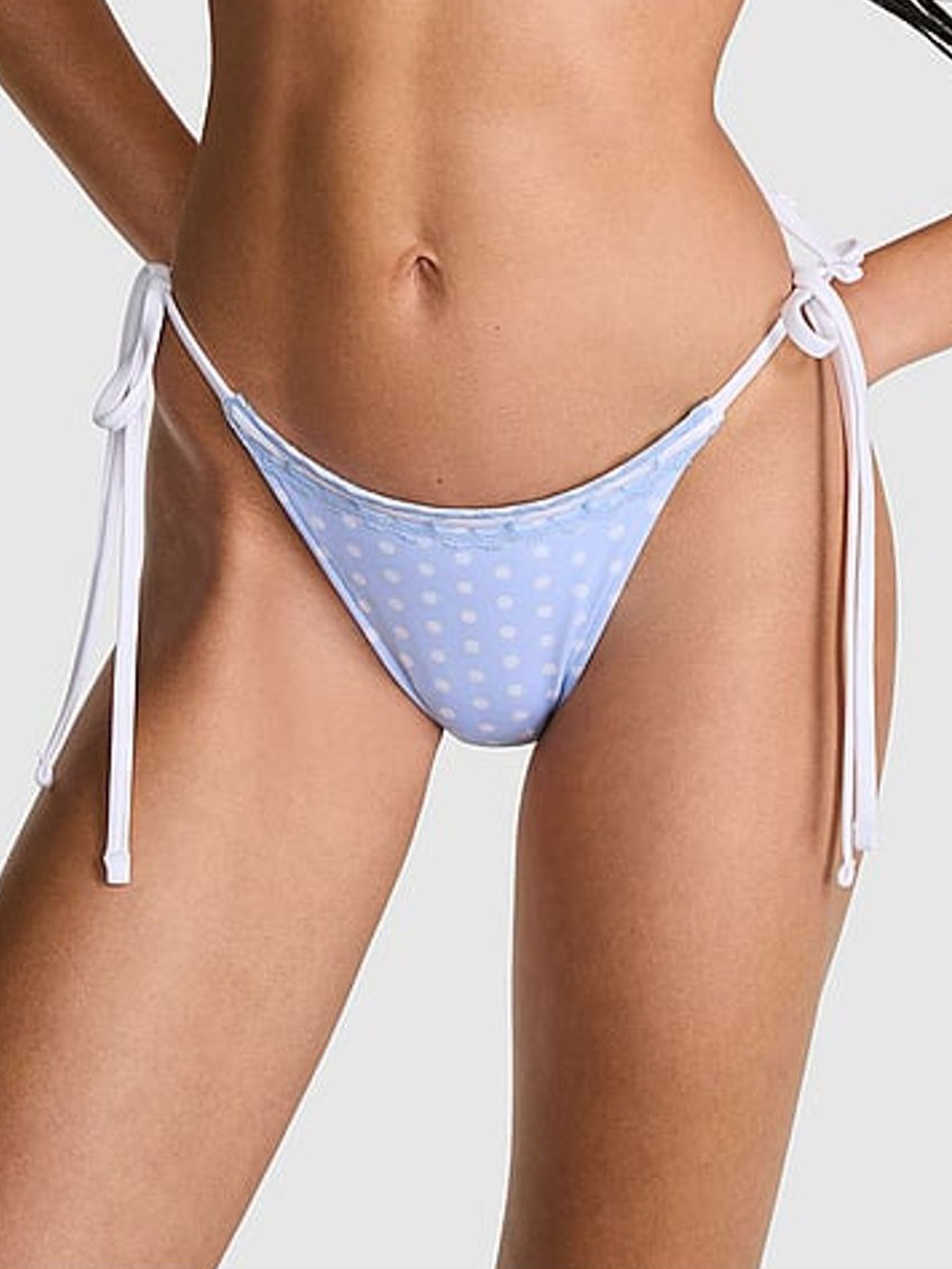 Dottie Blue Tie Side Rosemary Itsy Bikini Bottoms - Image 1 of 4