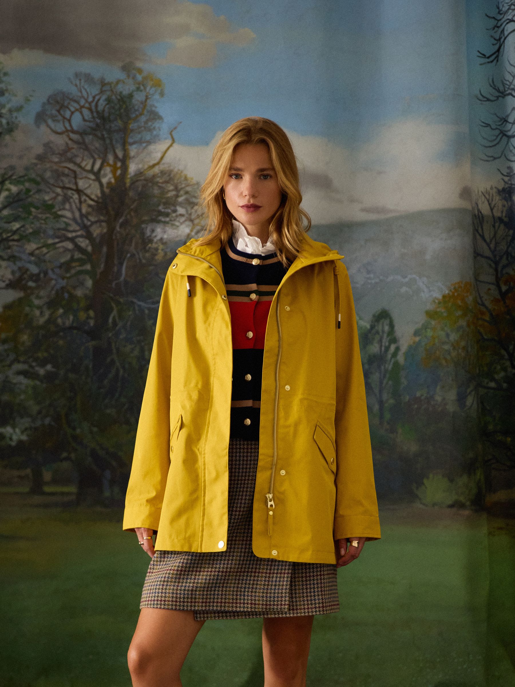 Portwell Yellow Waterproof Raincoat With Hood and Adjustable Waist - Image 1 of 12 Portwell Yellow Waterproof Raincoat With Hood and Adjustable Waist - Image 1 of 12