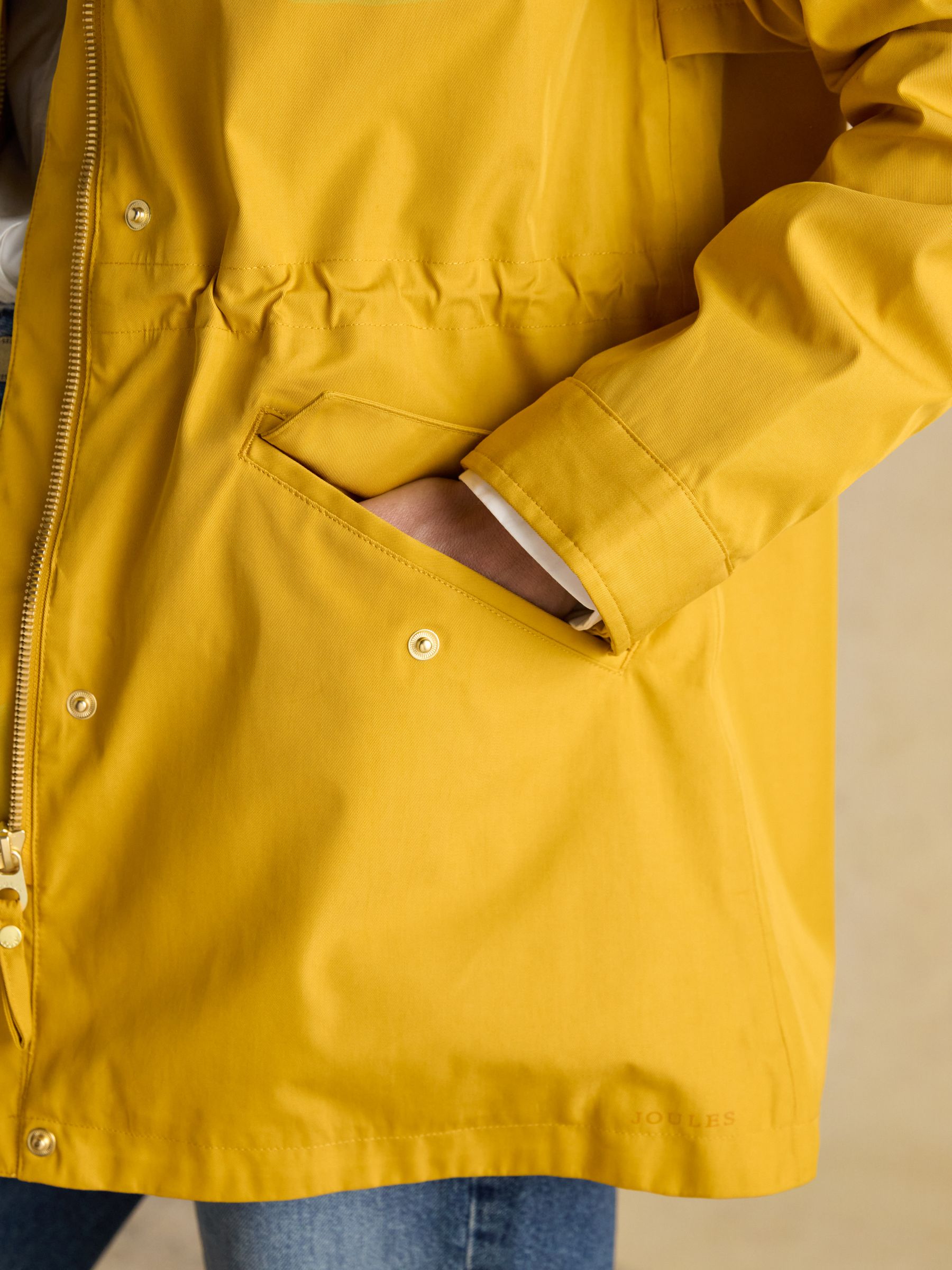 Portwell Yellow Waterproof Raincoat With Hood and Adjustable Waist - Image 10 of 12