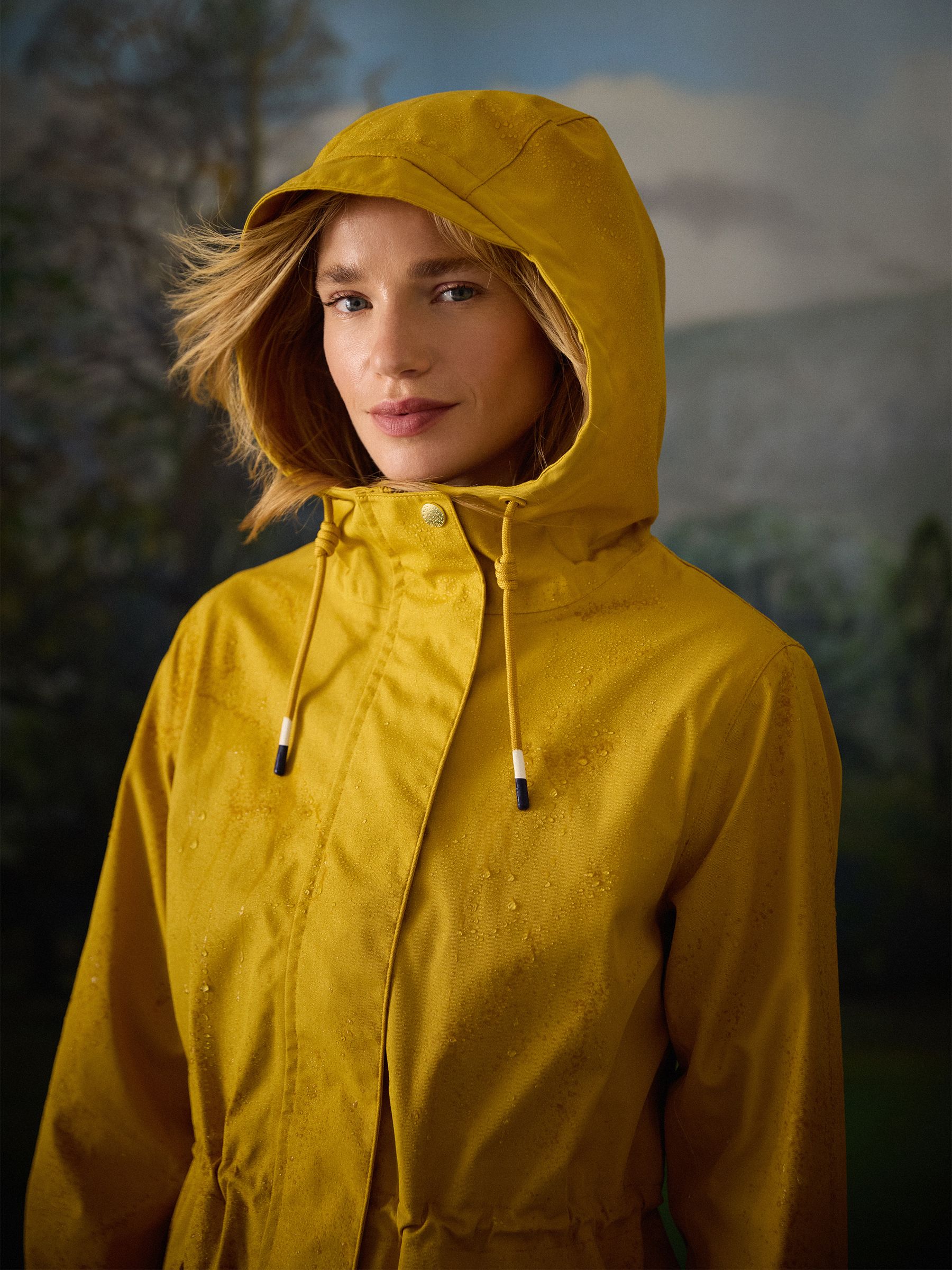 Portwell Yellow Waterproof Raincoat With Hood and Adjustable Waist - Image 2 of 12