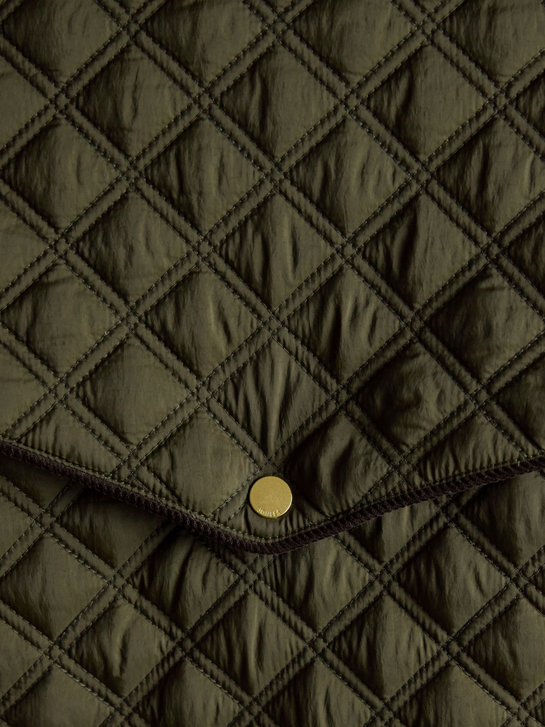 Beatrix Khaki Green Showerproof Diamond Quilted Coat - Image 11 of 13
