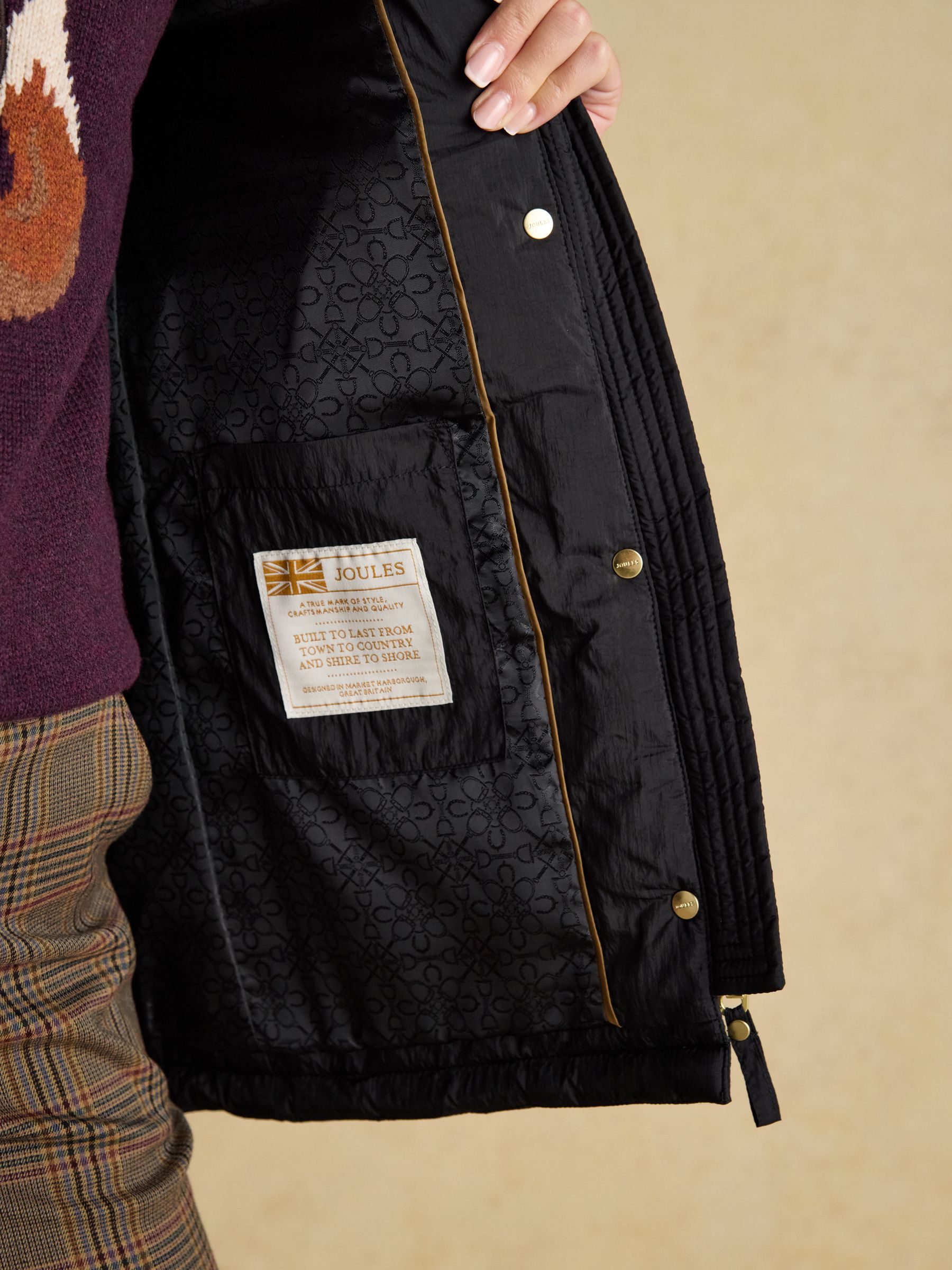 Beatrix Black Showerproof Diamond Quilted Coat - Image 11 of 11 Beatrix Black Showerproof Diamond Quilted Coat - Image 11 of 11