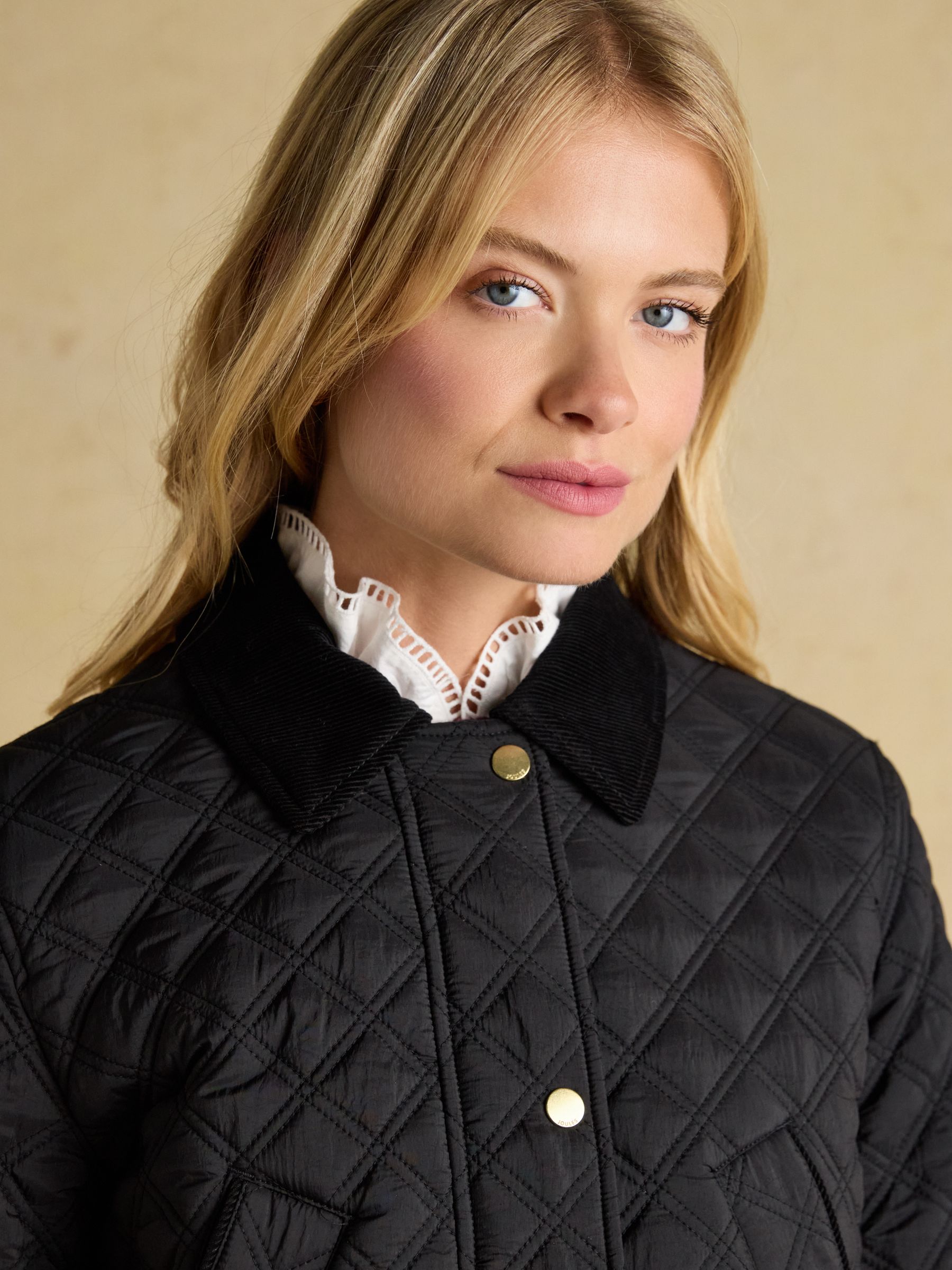 Beatrix Black Showerproof Diamond Quilted Coat - Image 7 of 12