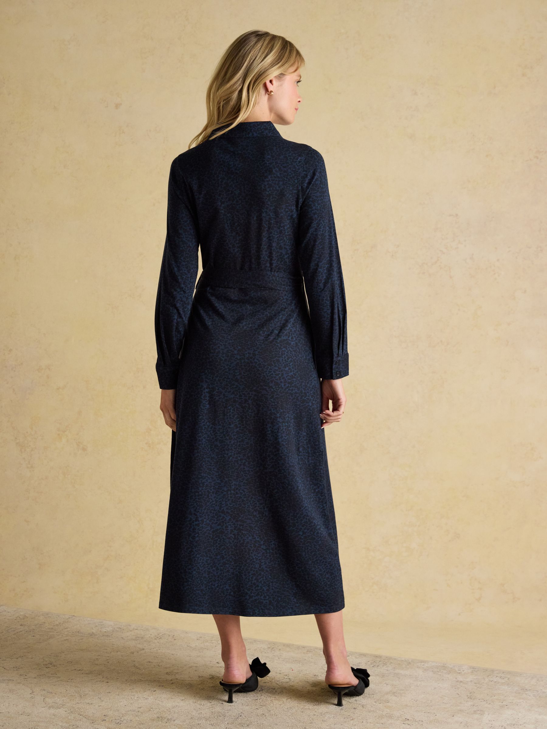 Theodora Blue Jersey Shirt Maxi Dress - Image 2 of 7