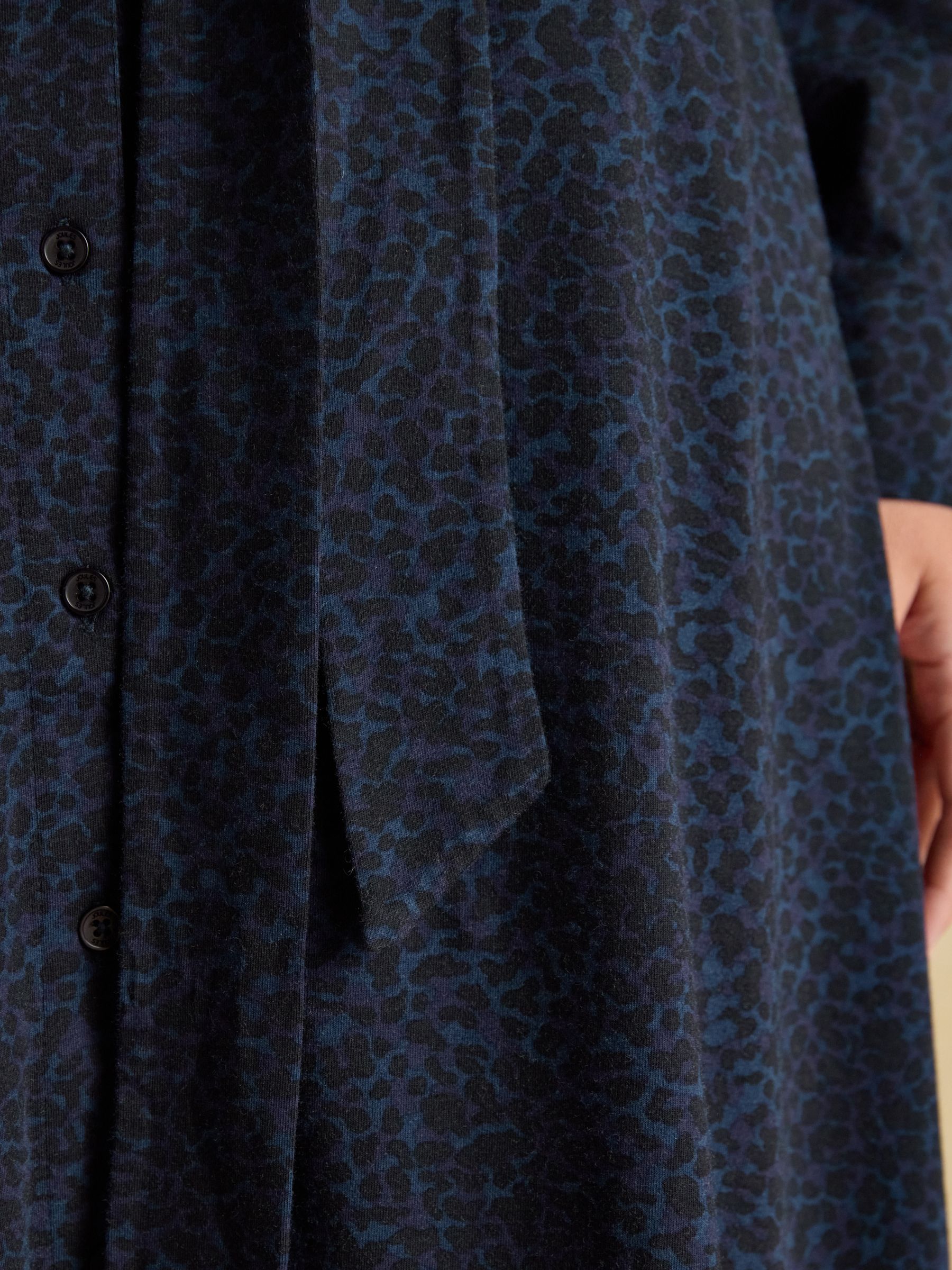 Theodora Blue Jersey Shirt Maxi Dress - Image 6 of 7