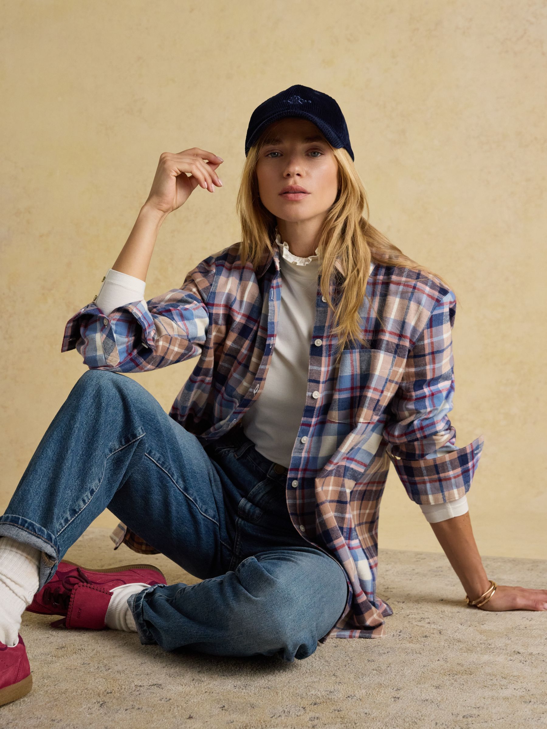 Lorena Blue Check Brushed Cotton Shirt - Image 3 of 9