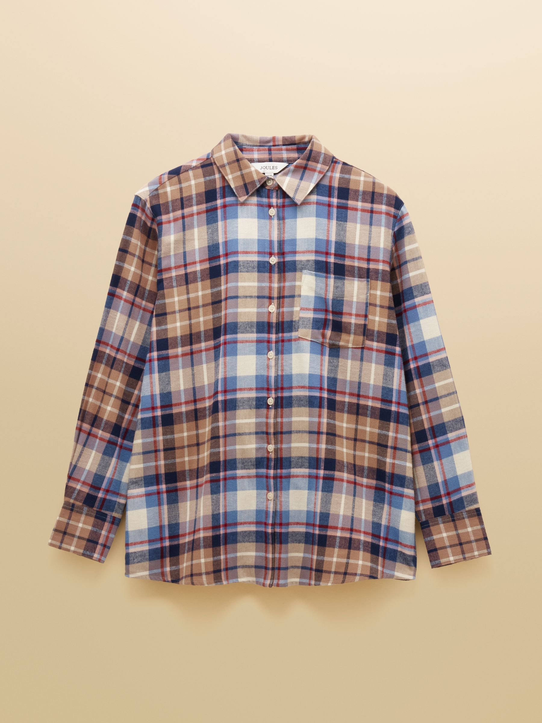 Lorena Blue Check Brushed Cotton Shirt - Image 9 of 9