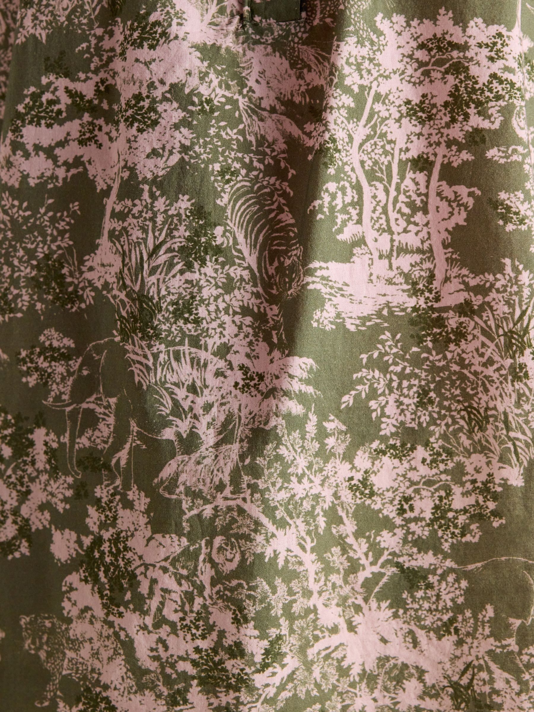 Silvia Green Frill Neck Smocked Blouse - Image 8 of 9