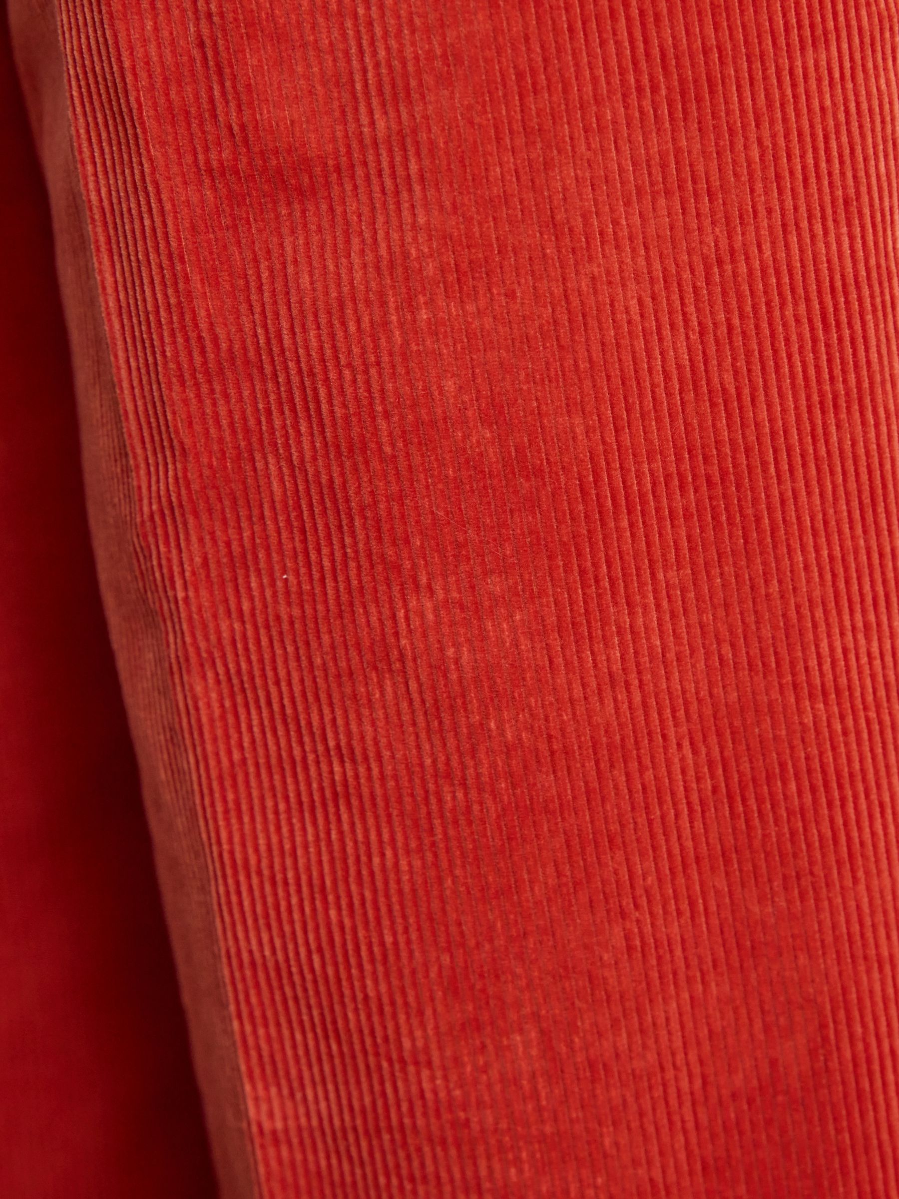 Fernhill Burnt Orange Cord Wide Leg Pleated Trouser - Image 8 of 12