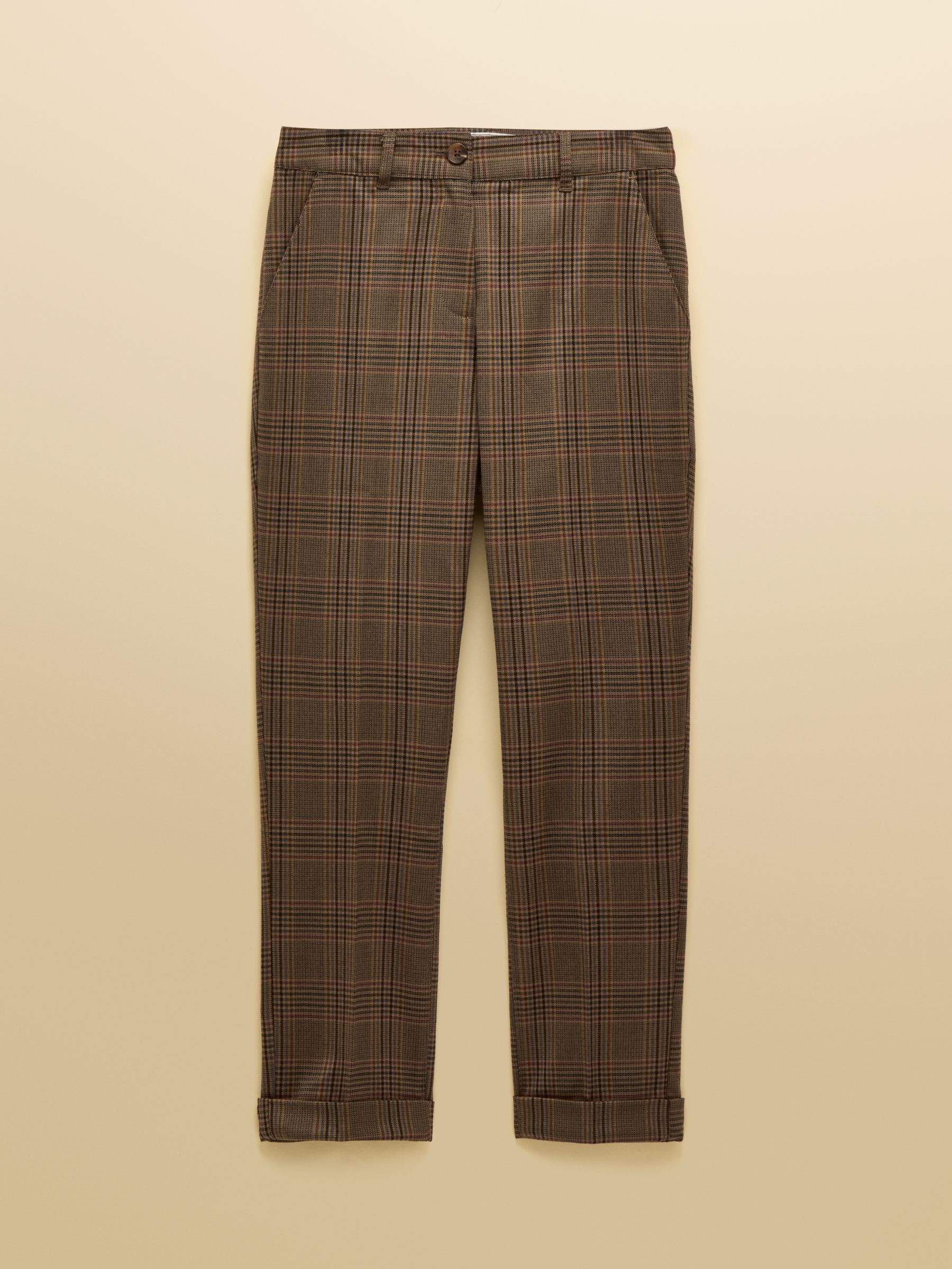 Ada Brown Check Relaxed Fit Trousers - Image 10 of 10