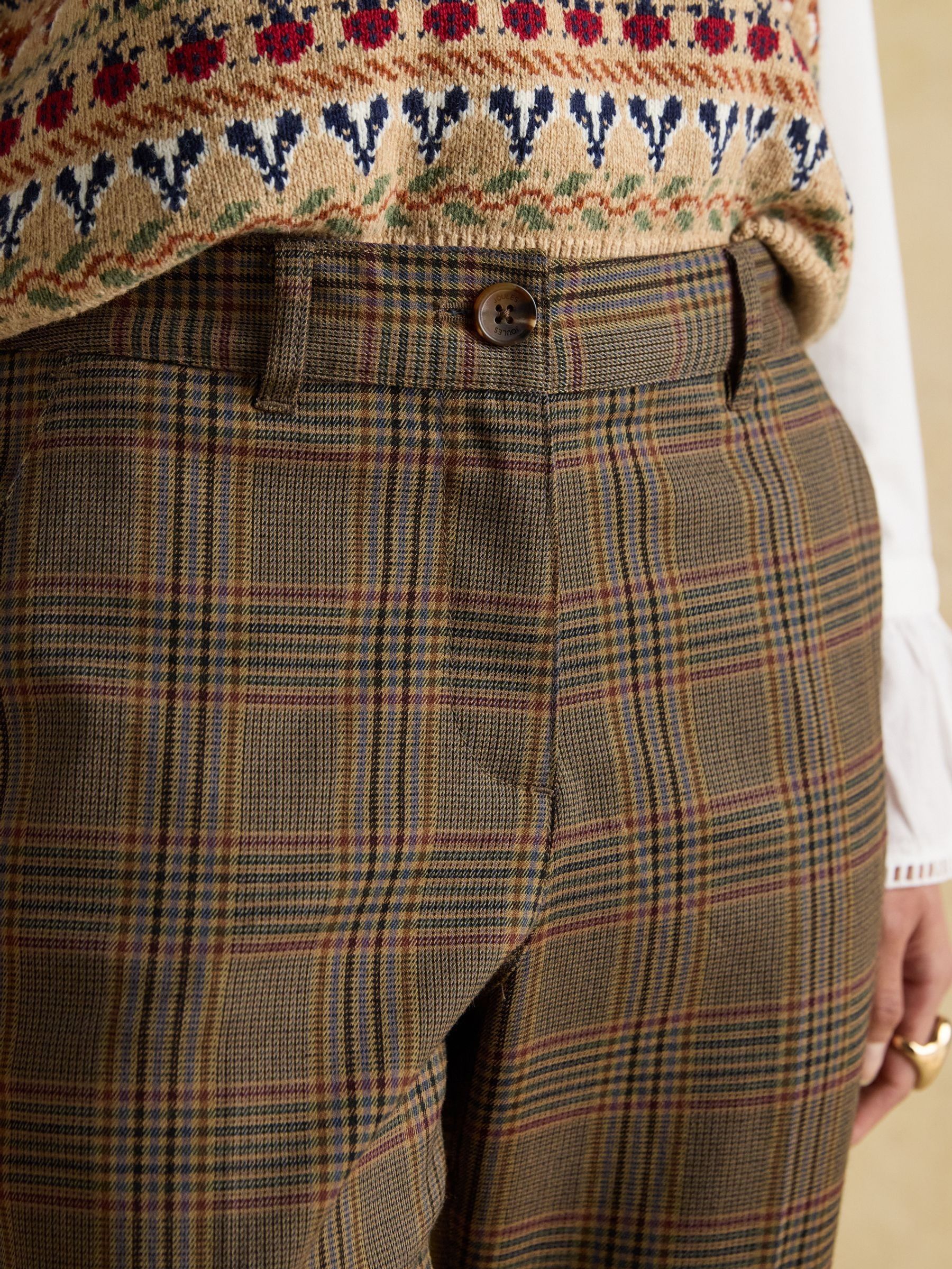 Ada Brown Check Relaxed Trousers - Image 5 of 8