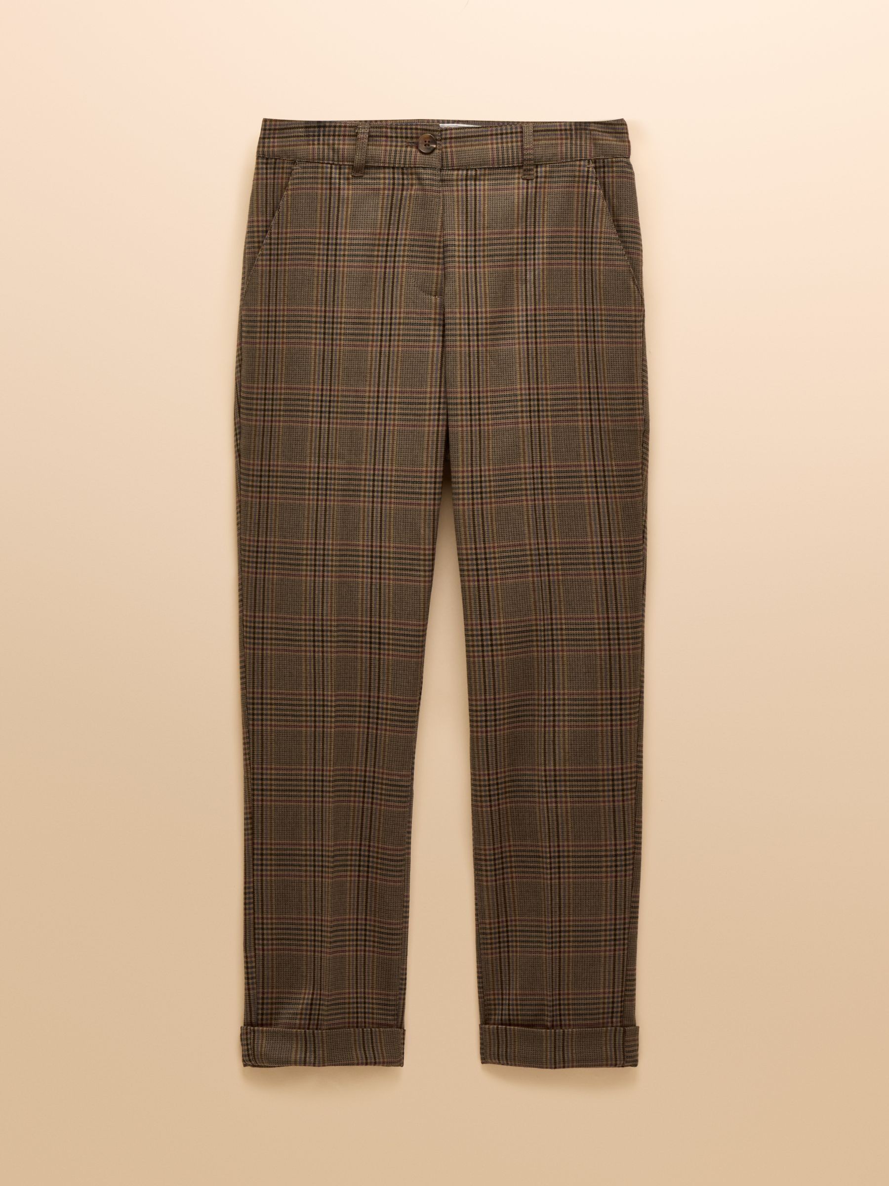 Ada Brown Check Relaxed Trousers - Image 8 of 8