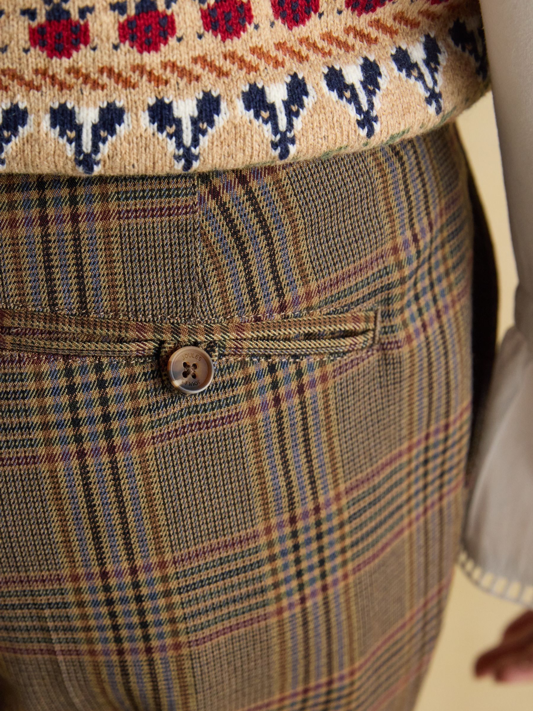 Ada Brown Check Relaxed Fit Trousers - Image 9 of 10