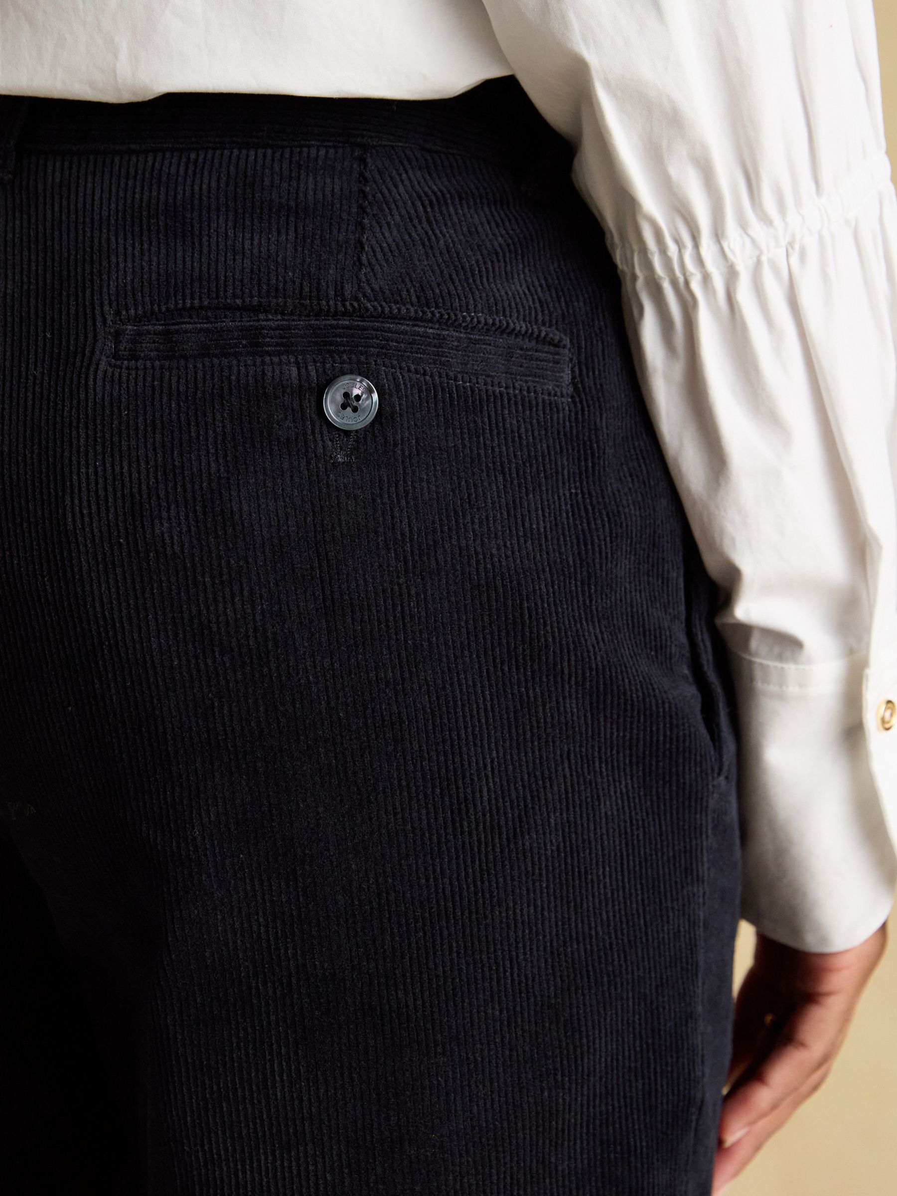 Calla Navy Cord Tapered Trousers - Image 5 of 7