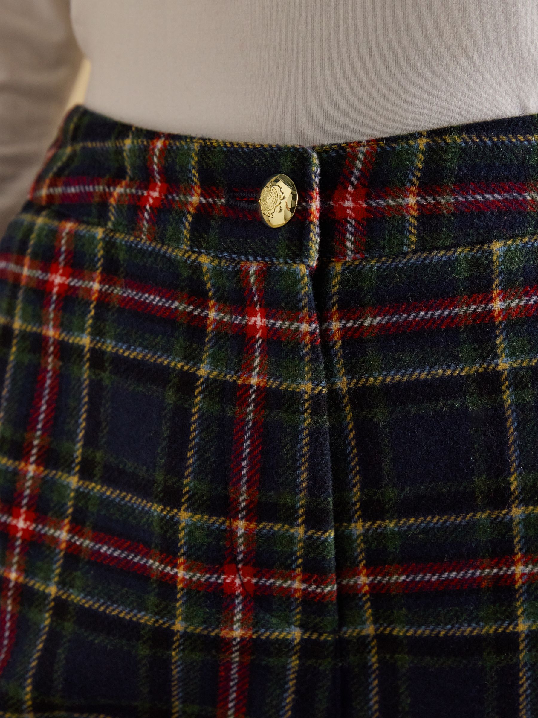 Cora Navy Check Tapered Tweed Trouser - Image 8 of 10