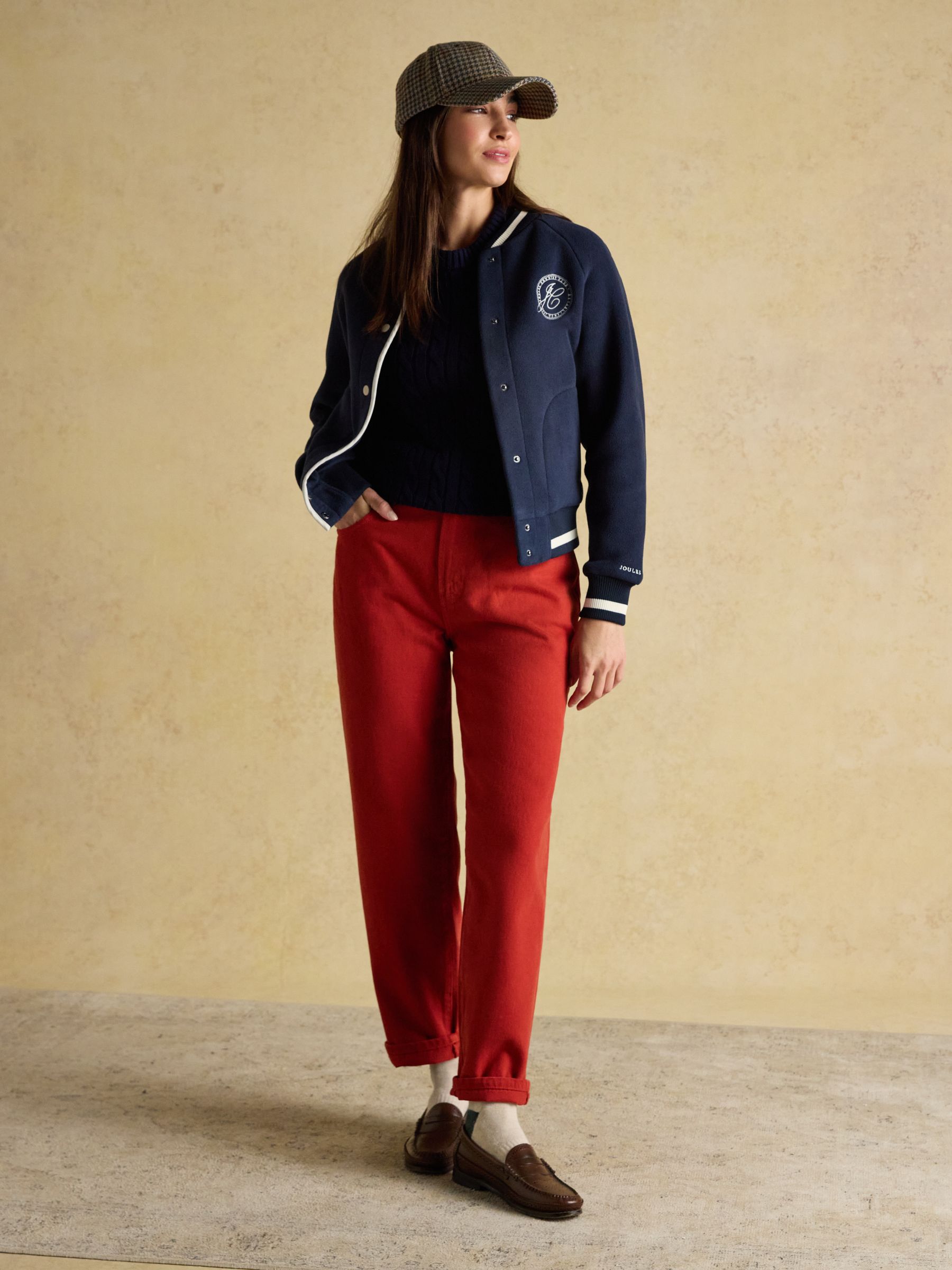 Burnt Orange Relaxed Fit Mid Rise Jeans - Image 7 of 9