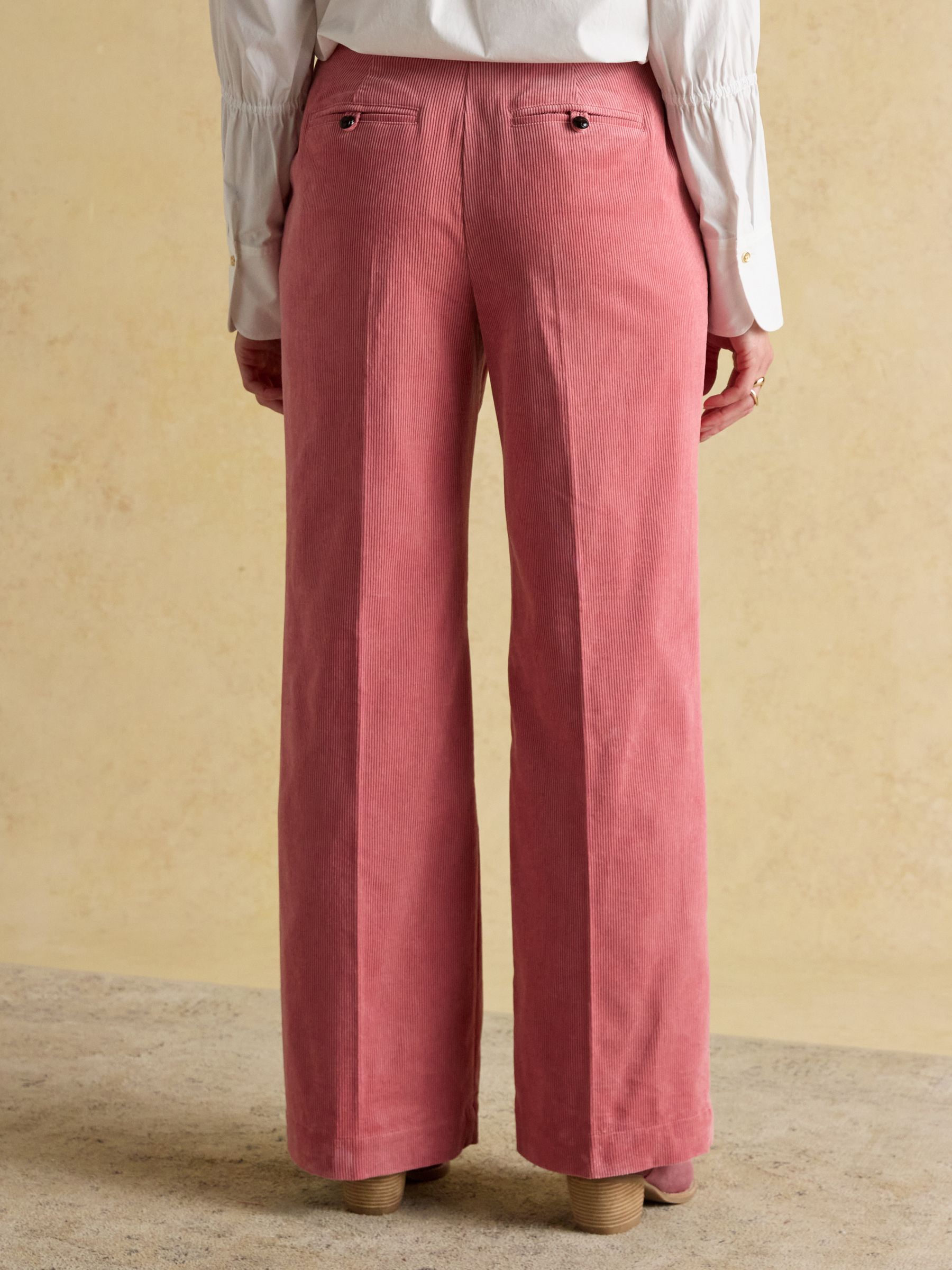 Fernhill Pink Cord Wide Leg Pleated Trouser - Image 2 of 8
