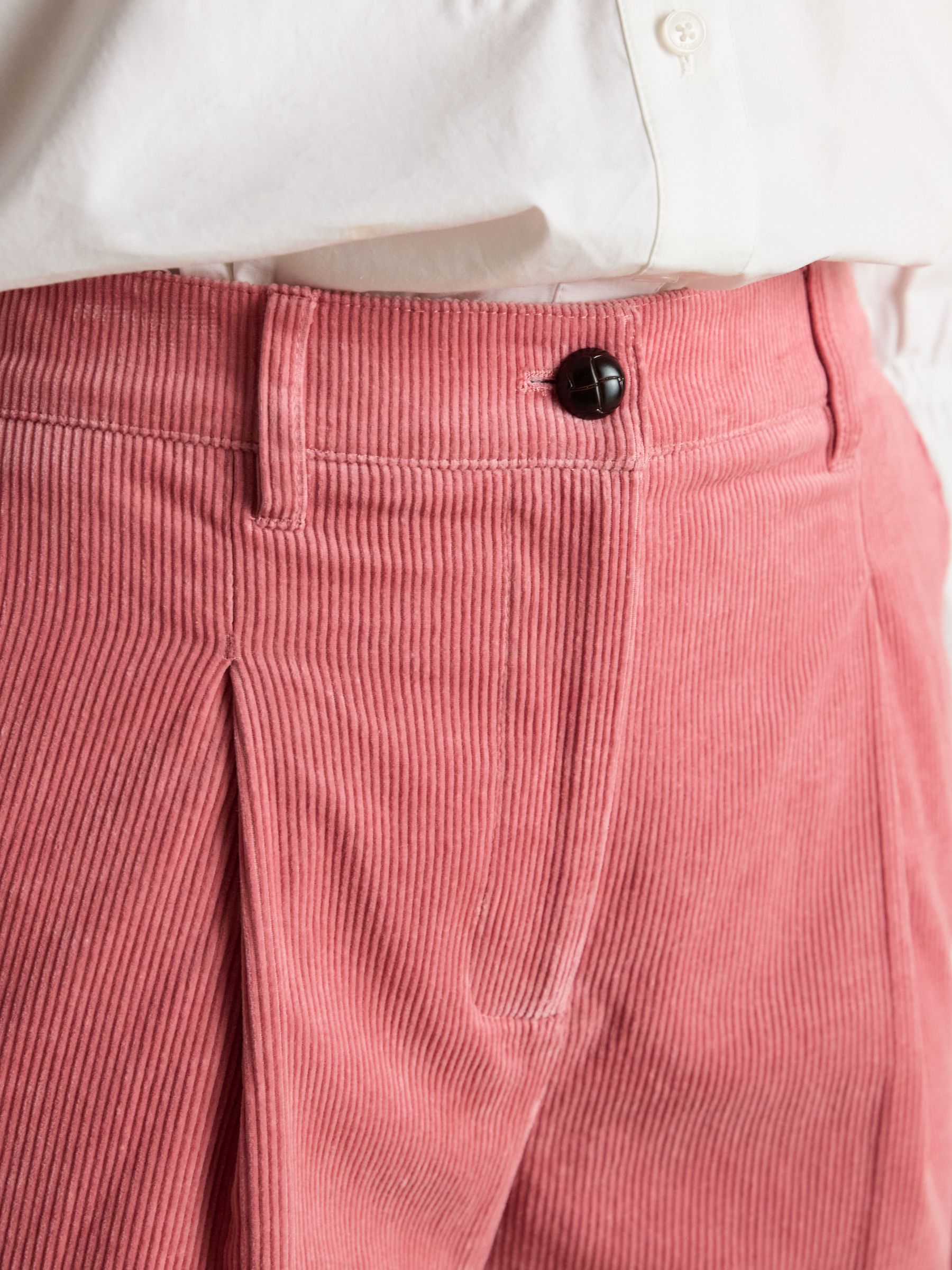 Fernhill Pink Cord Wide Leg Pleated Trouser - Image 5 of 8