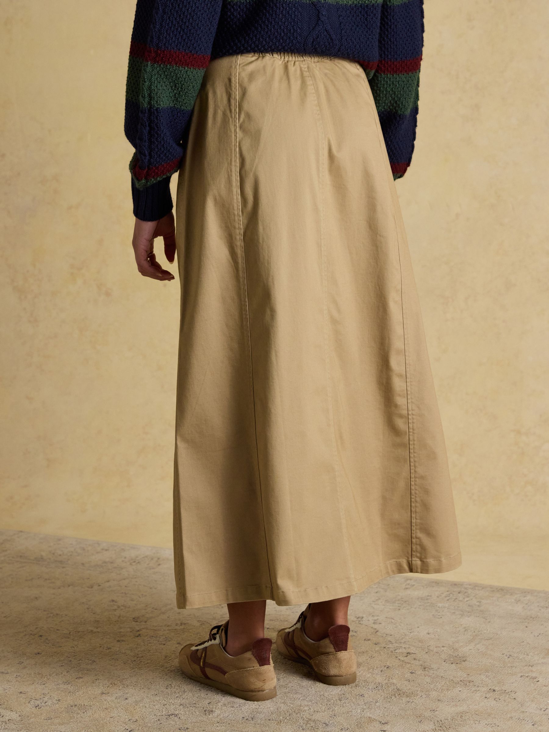 Twyla Tan Brown Midi Chino Skirt - Image 2 of 6