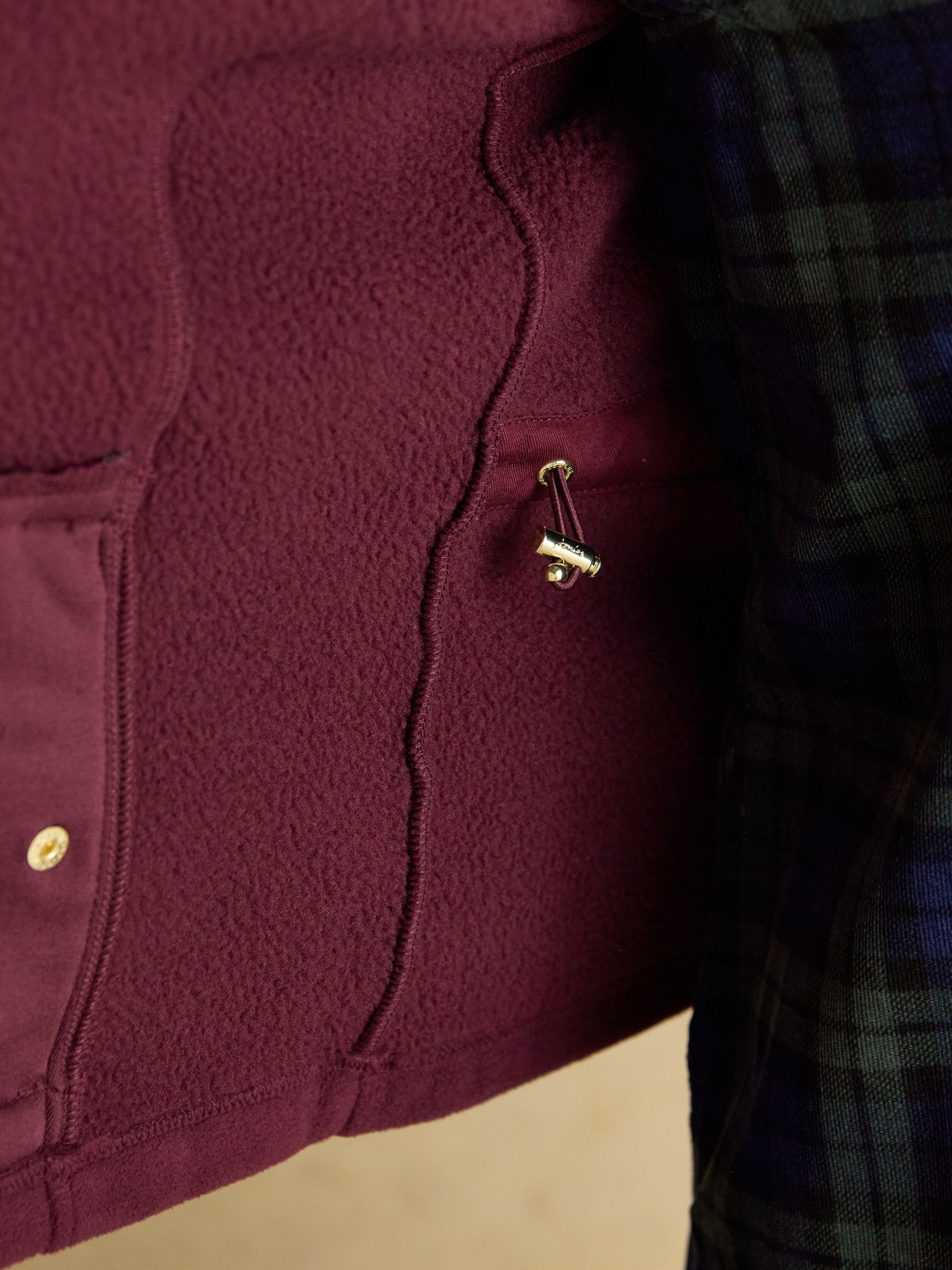 Heritage Burgundy Regular Fleece Gilet - Image 9 of 12